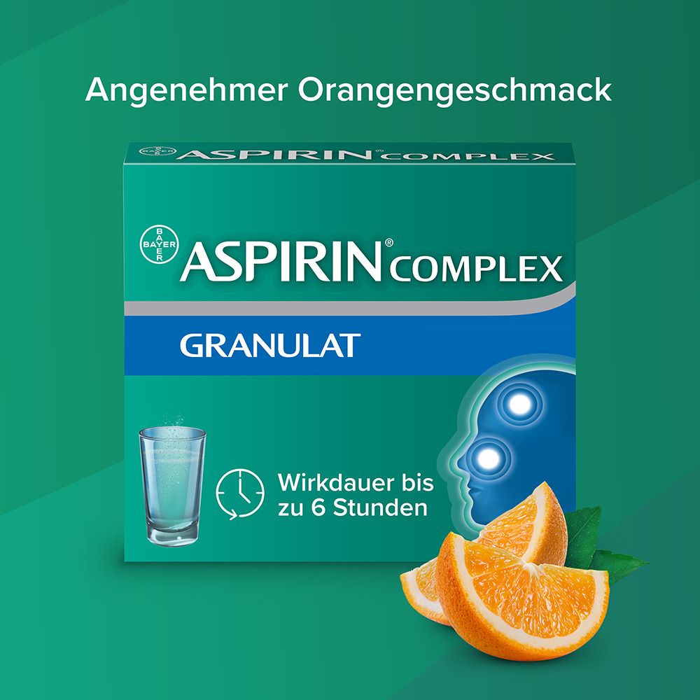 ASPIRIN® Complex Granulat – Effektive Wirkung bei Erkältung mit Schnupfen- Jetzt 10% mit dem Code aspirin10 sparen*