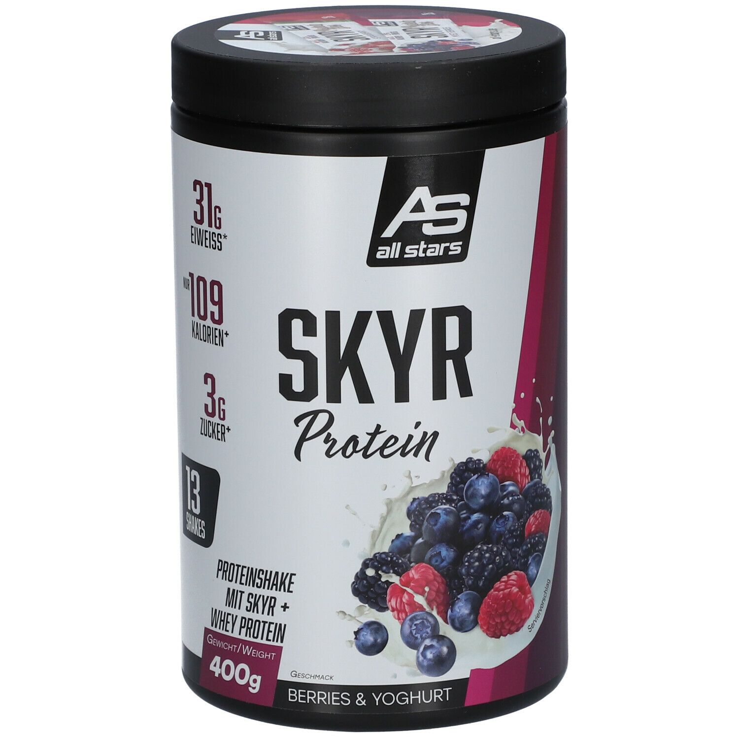 All Stars Skyr Protein Berries & Yoghurt 400 g Pulver