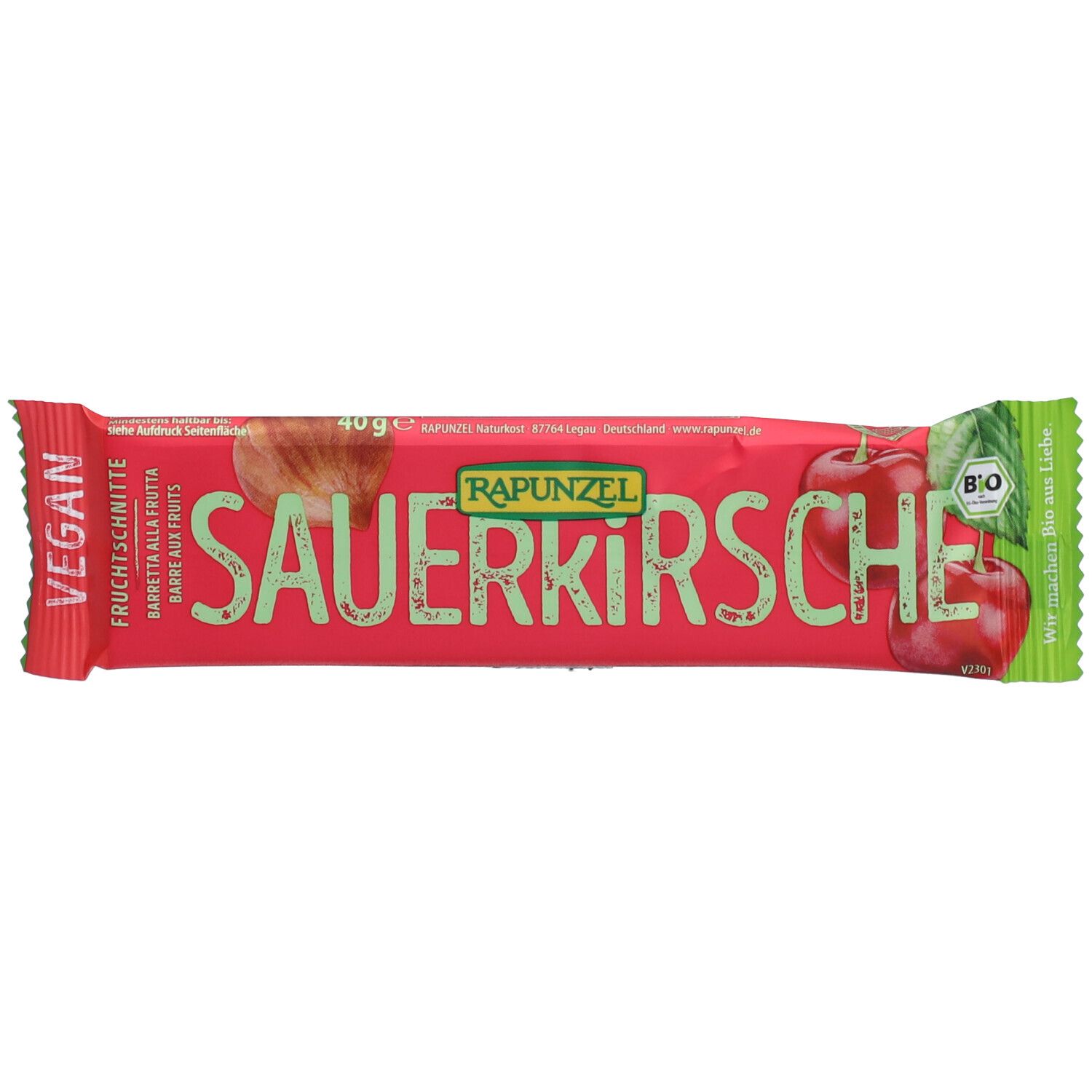 Rapunzel Fruchtschnitte Sauerkirsche 40 g Riegel