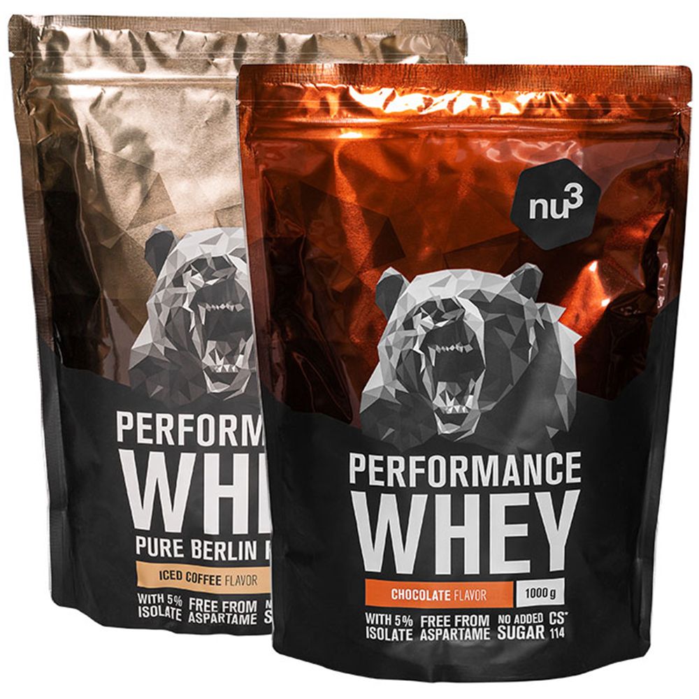 NU3 Performance Whey Protéines en poudre Café glacé + Chocolat