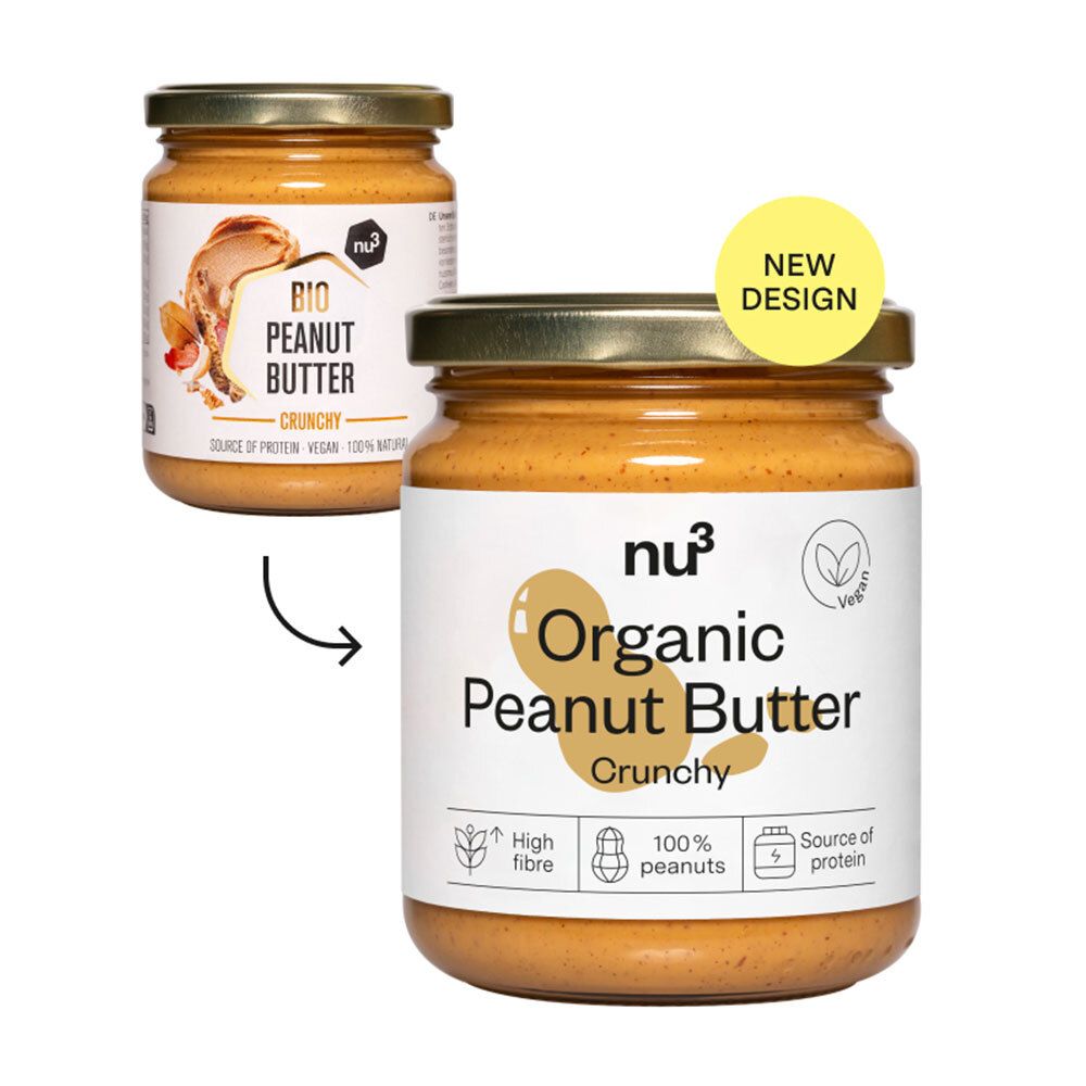 2 x nu3 Bio Erdnussbutter crunchy 2x250 g Sonstige