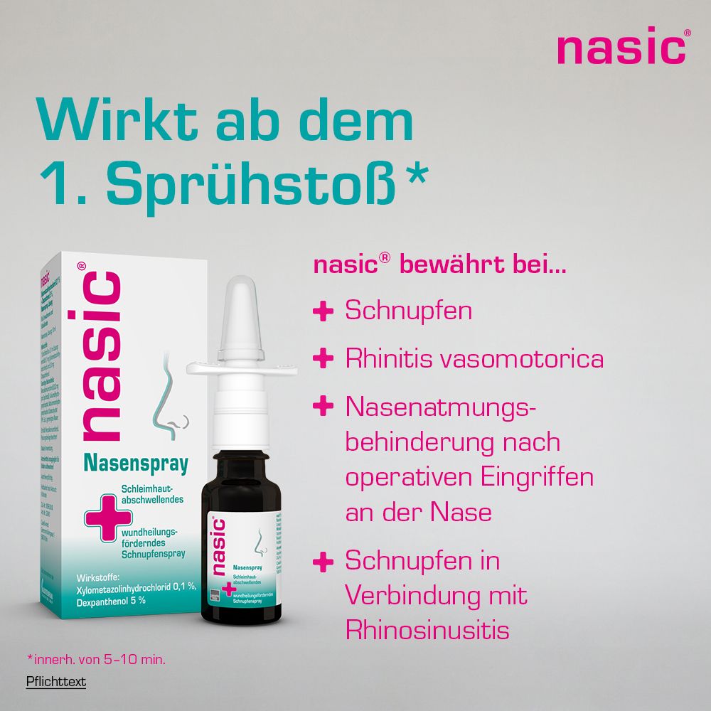 nasic® Nasenspray - Jetzt 10% mit dem Code klosterfrau2025 sparen*