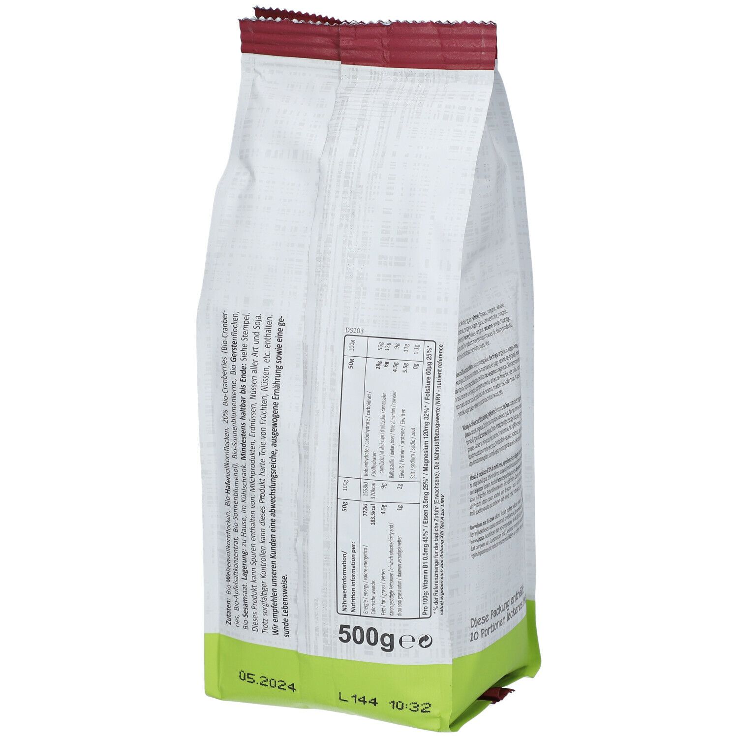 Seitenbacher® Bio-Müsli Cranberry Mischung