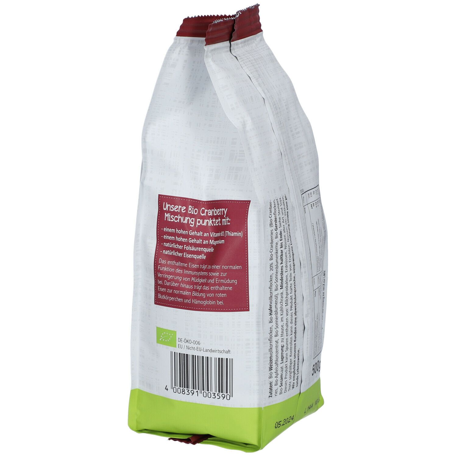 Seitenbacher® Bio-Müsli Cranberry Mischung