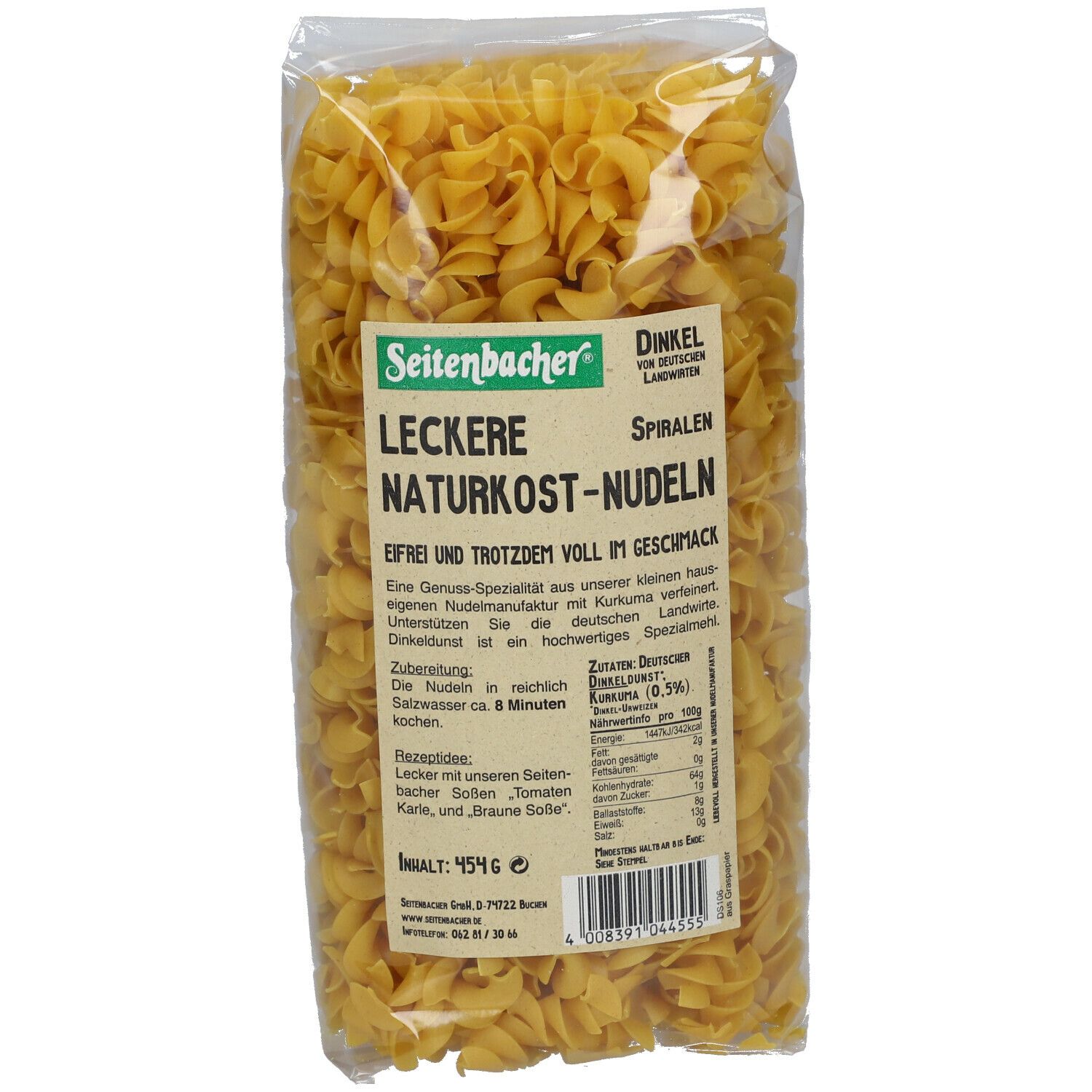 Seitenbacher® Leckere Naturkost-Nudeln Spiralen