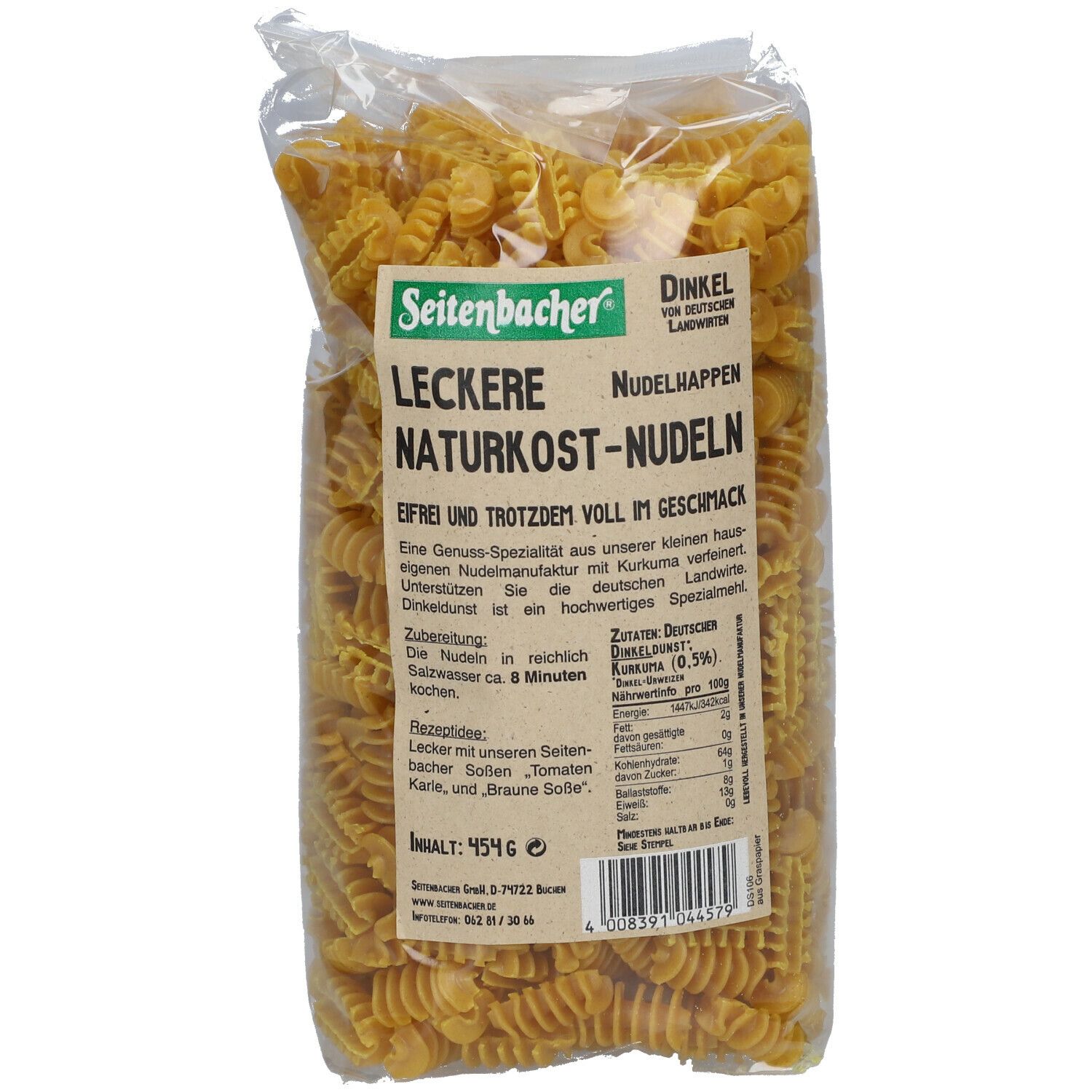 Seitenbacher® Leckere Naturkost-Nudeln Happen 454 g - Shop Apotheke