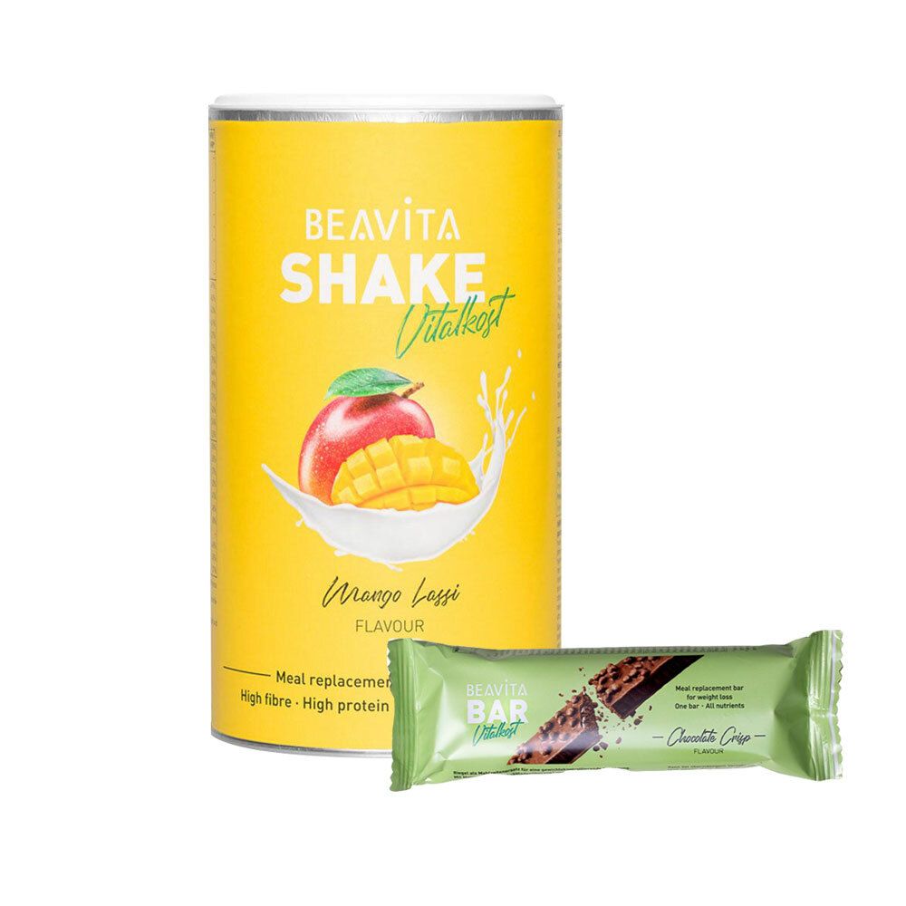 BEAVITA Probierpaket: Diät-Shake + Riegel, Mango Lassi