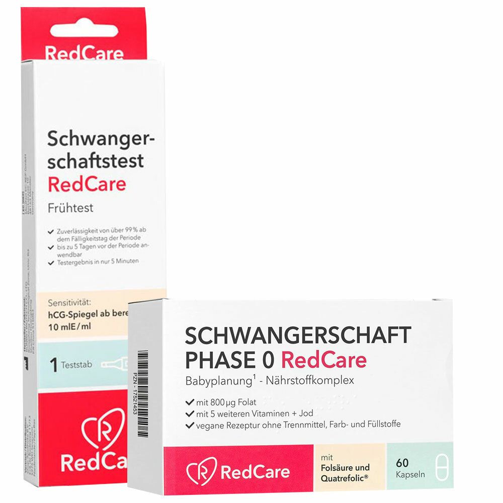 SCHWANGERSCHAFT PHASE 0  + Schwangerschaftstest - Frühtest RedCare