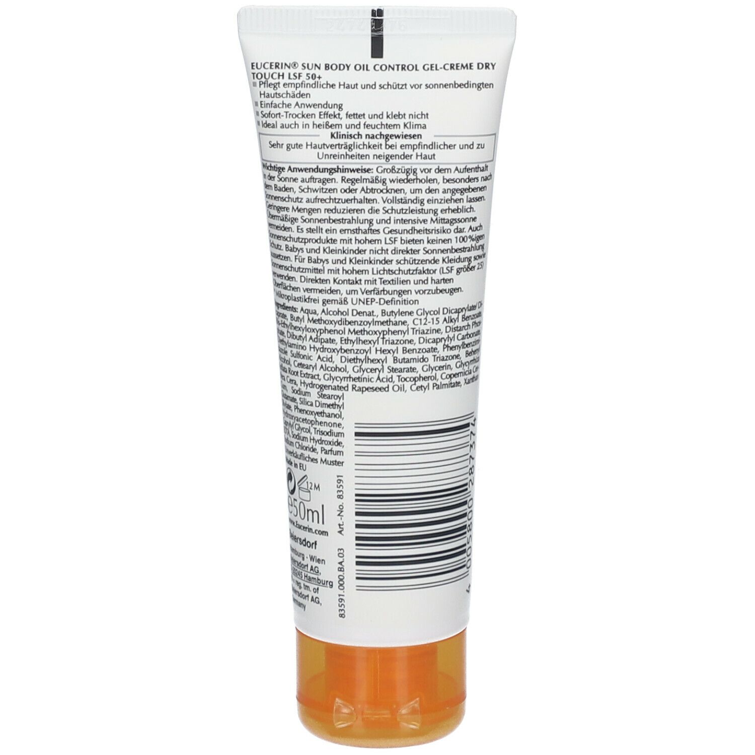 B. Eucerin Oil Control Body LSF50+ 50ml 50 ml - Shop Apotheke