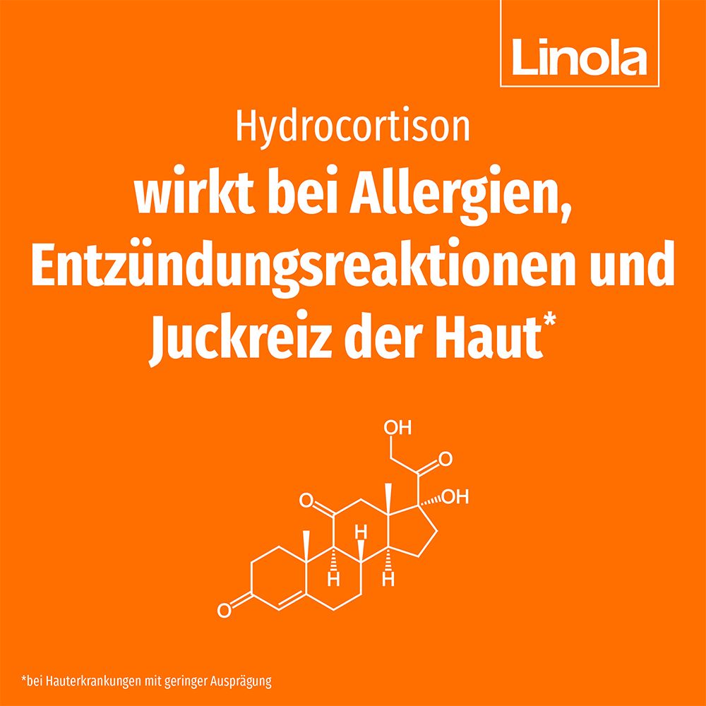 Linola Akut 0,5% - Hydrocortison Creme bei leicht entzündeter Haut, Sonnenbrand oder Mückenstichen