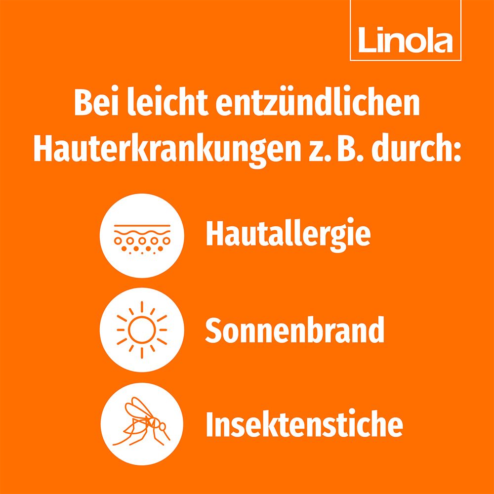 Linola Akut 0,5% - Hydrocortison Creme bei leicht entzündeter Haut, Sonnenbrand oder Mückenstichen