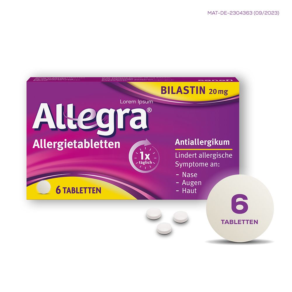 Allegra - schnell bei Heuschnupfen & ganzjährigen Allergien
