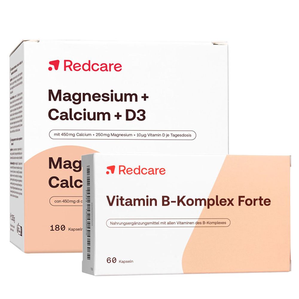 Redcare Magnésium + Calcium + D3 + Vitamine B-Complexe Forte