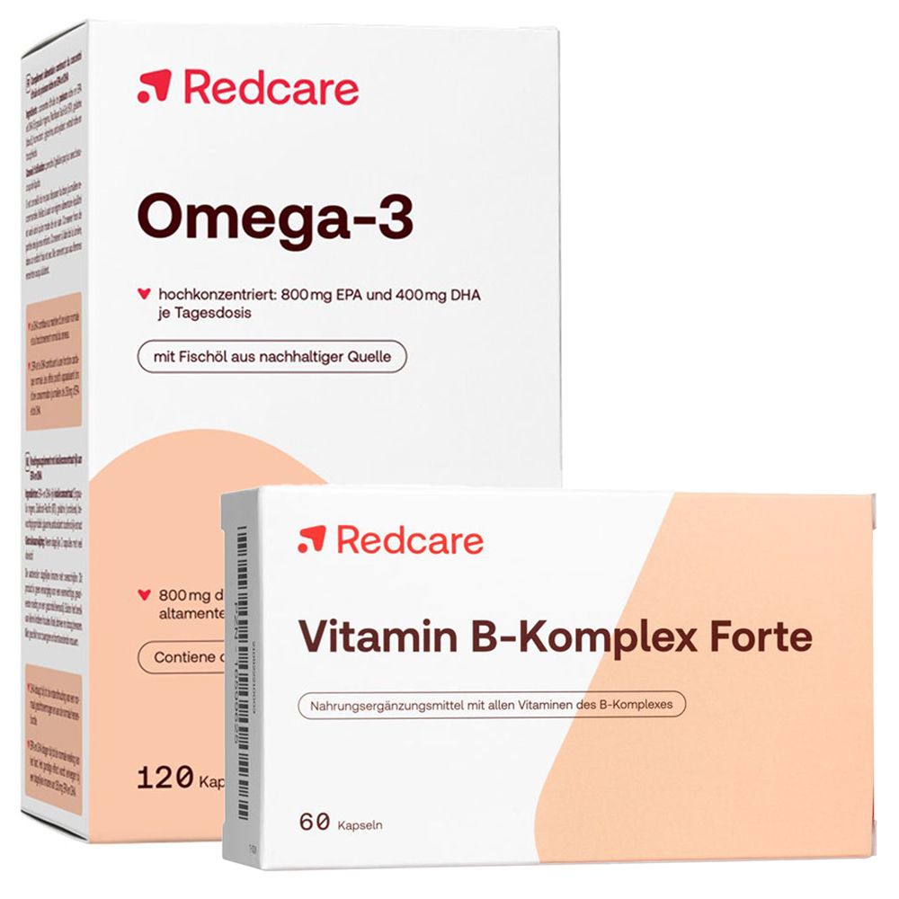 Redcare Omega-3 + Vitamin B-Komplex Forte 60+120 St - Shop Apotheke