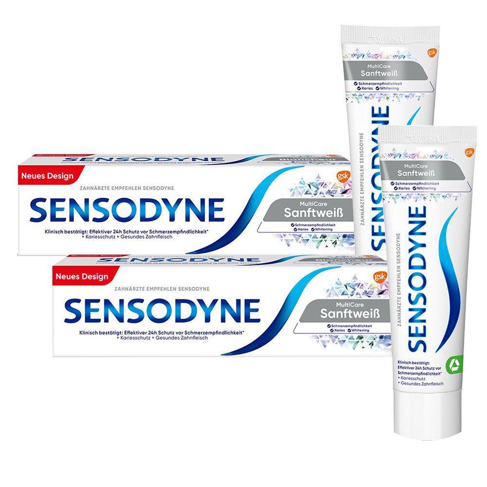 Sensodyne MultiCare Sanftweiß Zahnpasta 2x4x75 ml