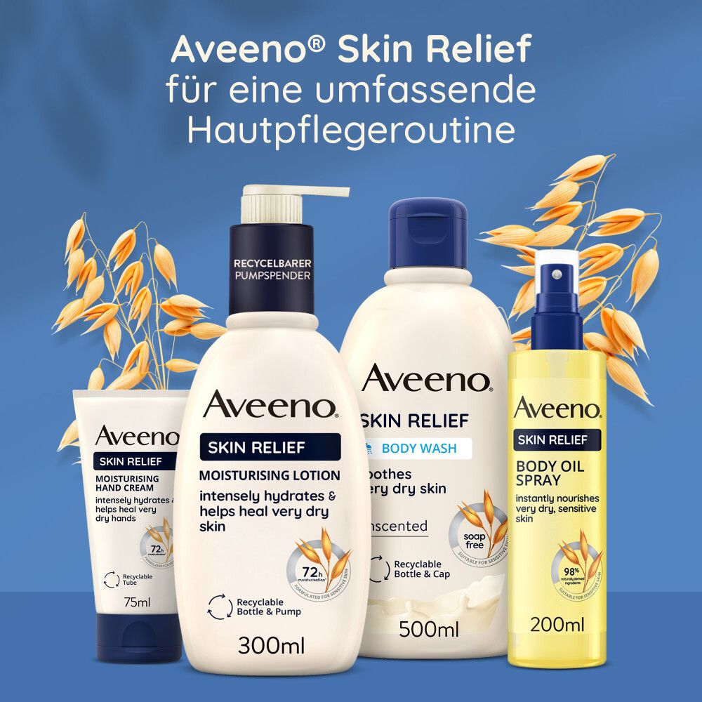 Aveeno® Skin Relief Körperlotion, Körperöl-Spray & Handcreme