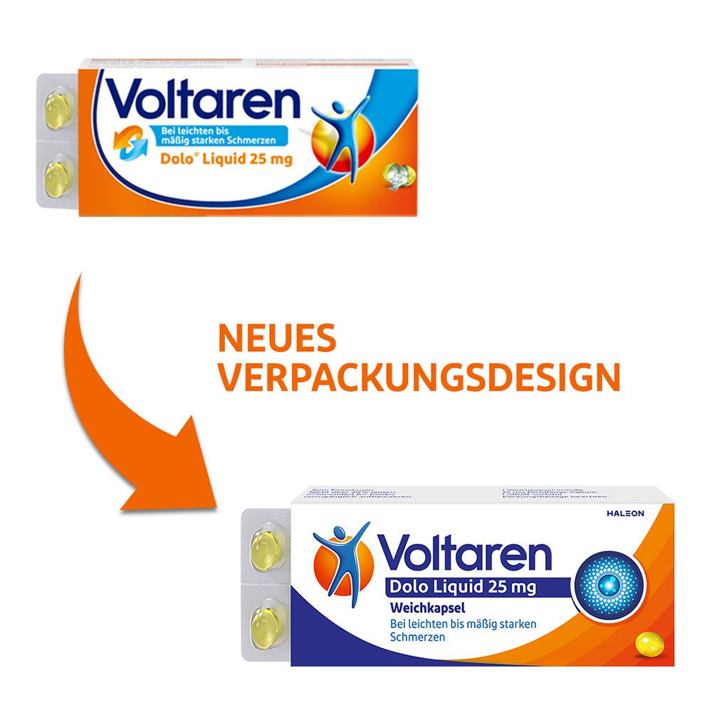 Voltaren Dolo Liquid 25 mg Weichkapseln, gegen Muskelschmerzen
