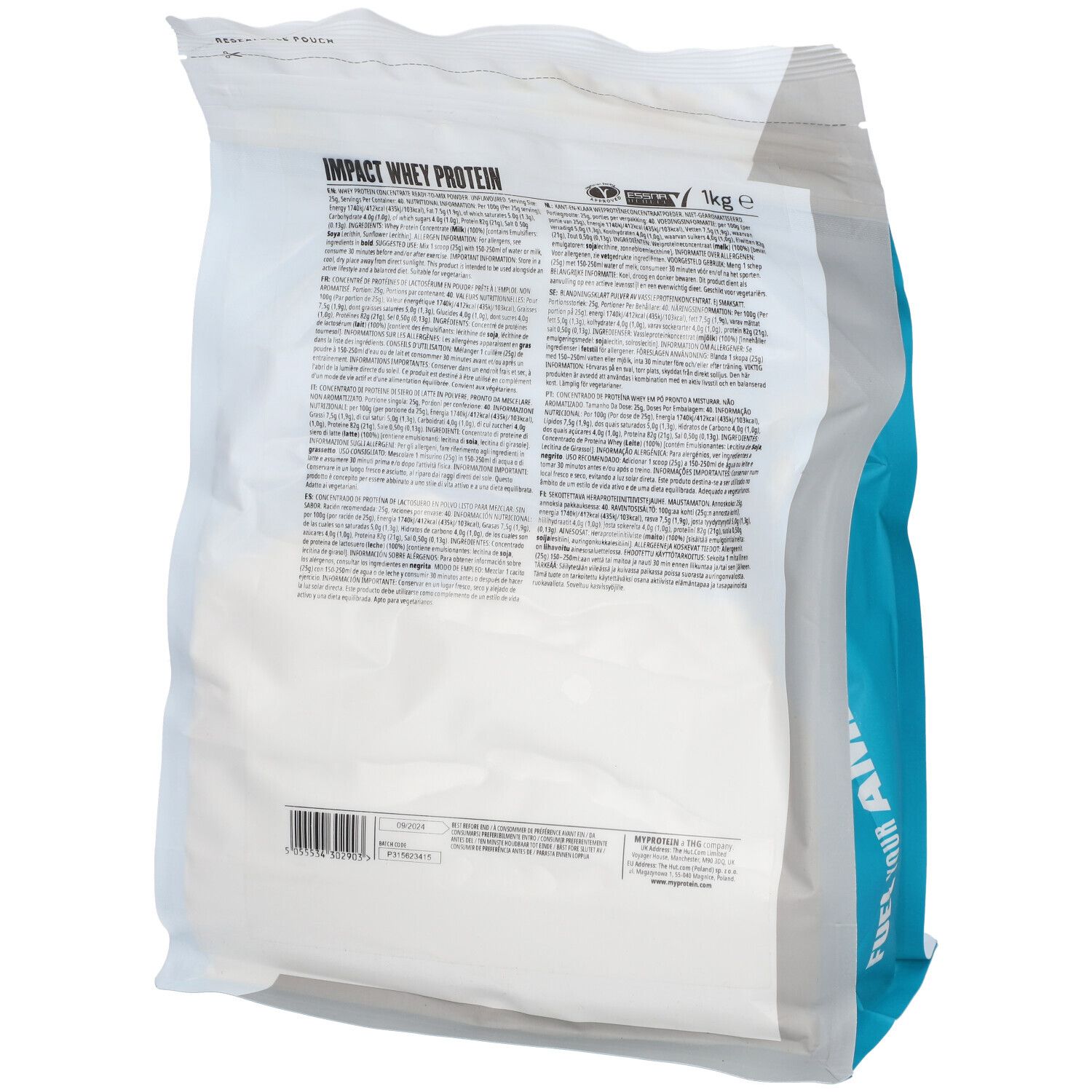 MyProtein Impact Whey Protein Unflavoured