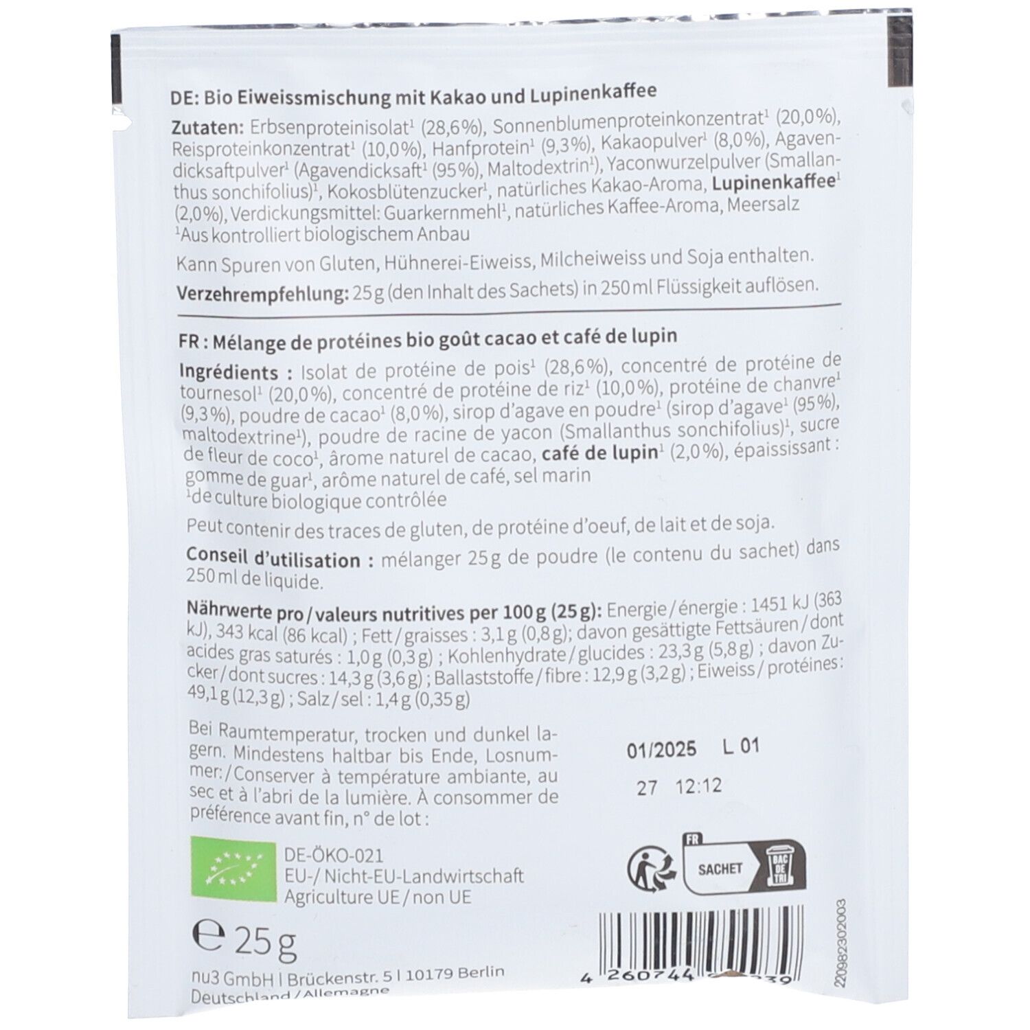 Bio Vegan Shake Schoko-Macchiato Sample 25 g Pulver