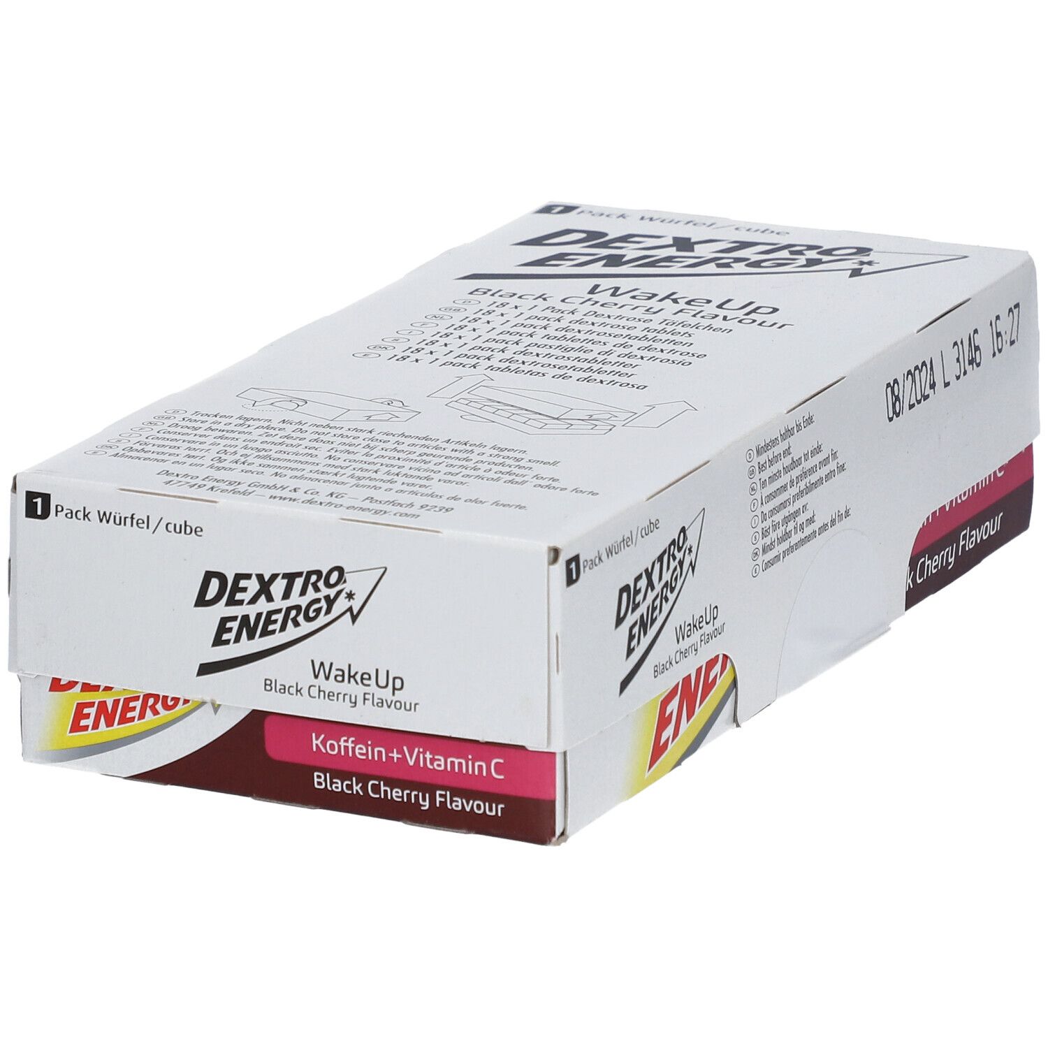 Dextro Energy Würfel Wake Up Black Cherry 18x46 g