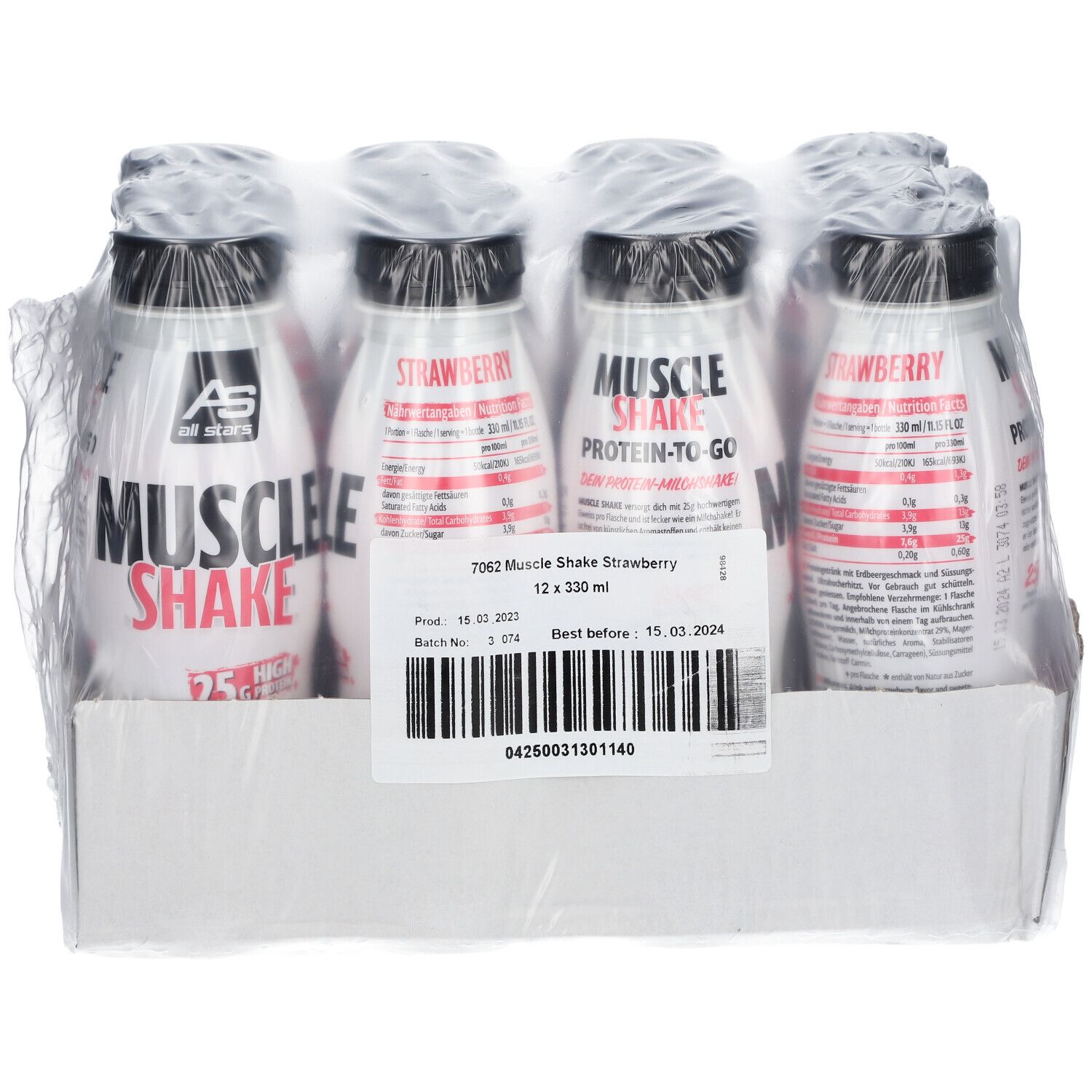 All Stars® Muscle Shake Erdbeere High Protein