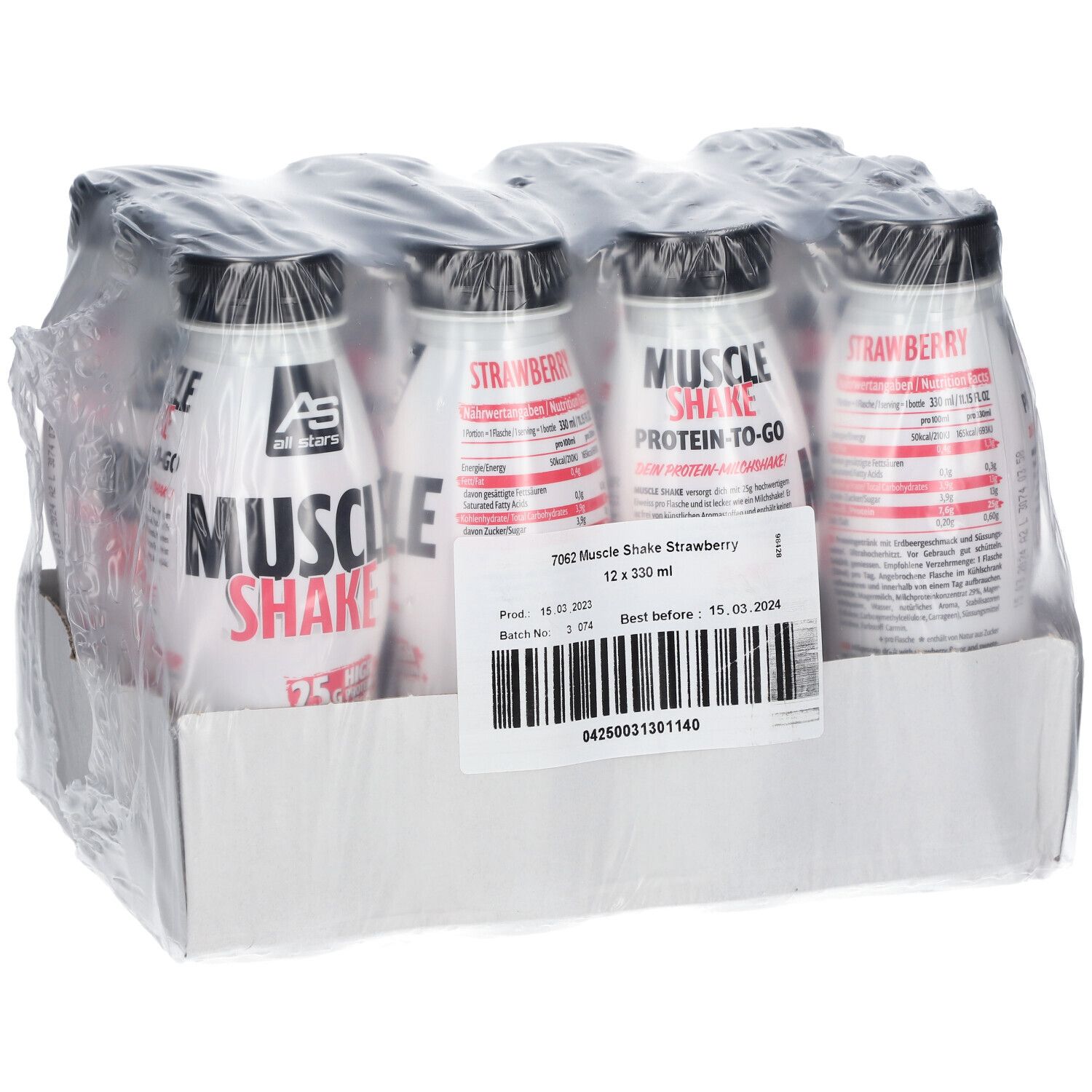 All Stars® Muscle Shake Erdbeere High Protein