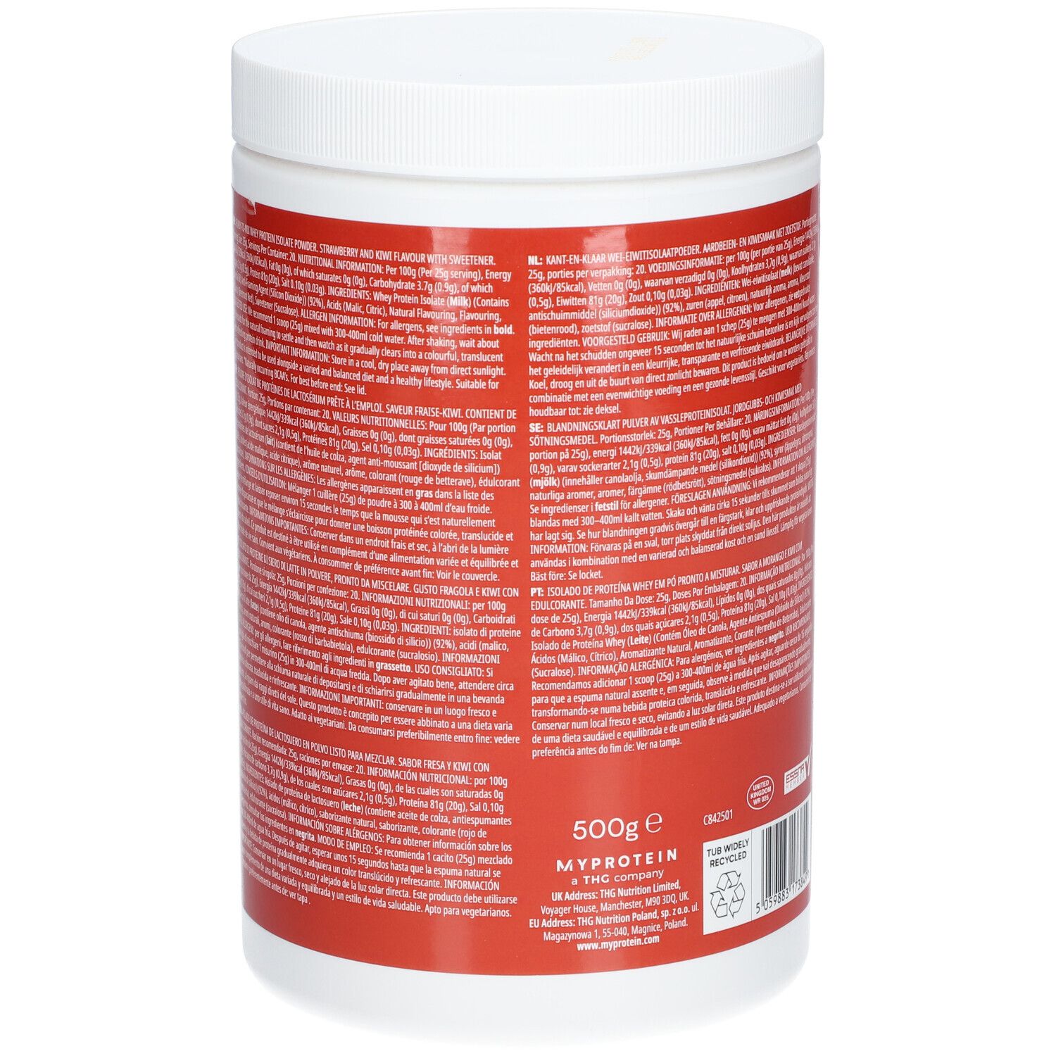 MyProtein Clear Whey Protein Pulver Stawberry Kiwi