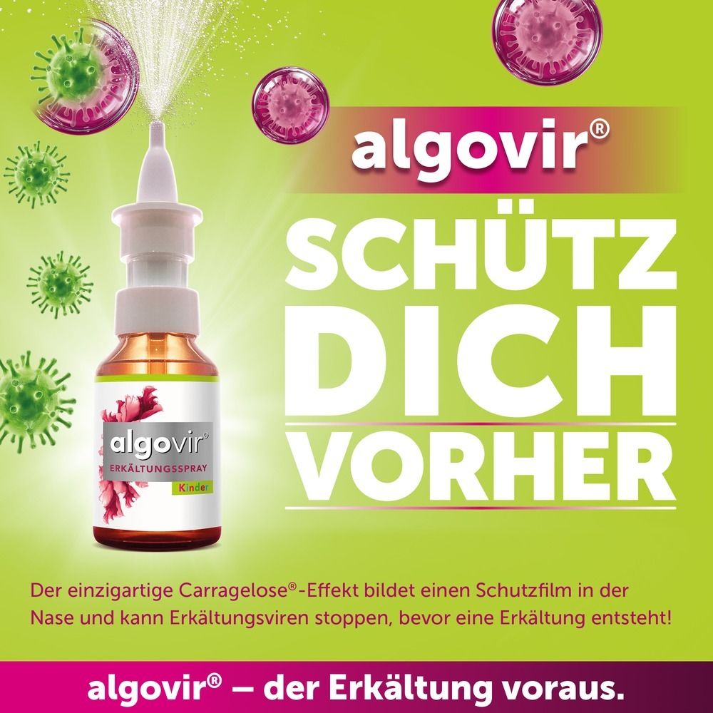 AlgoViron Erkältungsspray, physikalisches Wirkprinzip ohne Gewöhnungseffekt.