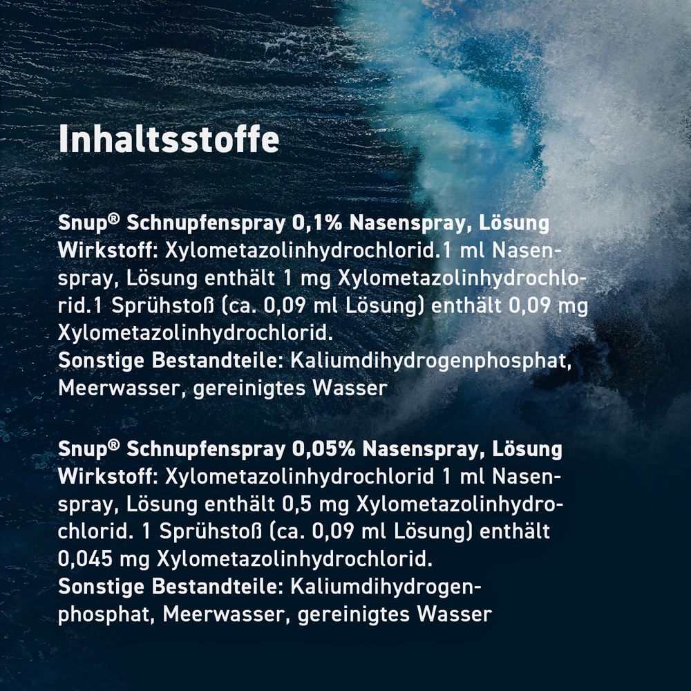 SNUP® Schnupfenspray mit Meerwasser und Xylometazolin