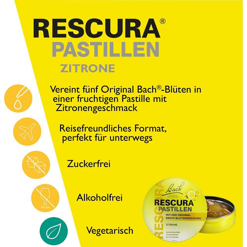 Bachblüten Original Rescura Pastillen Zitrone Doppelpack 2x50 g