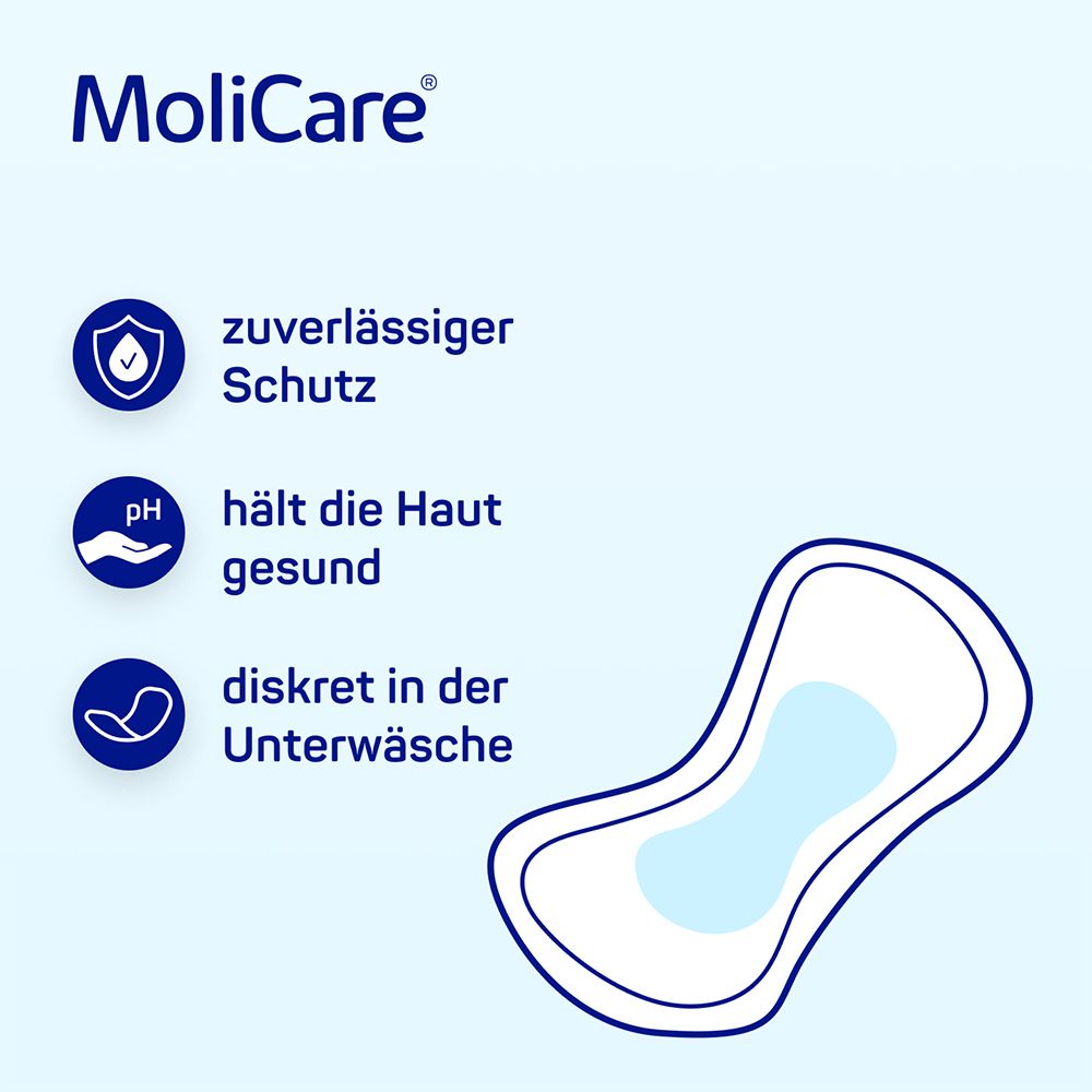 MoliCare Pad Day Inkontinenzeinlagen: diskreter Schutz am Tag bei leichter Blasenschwäche