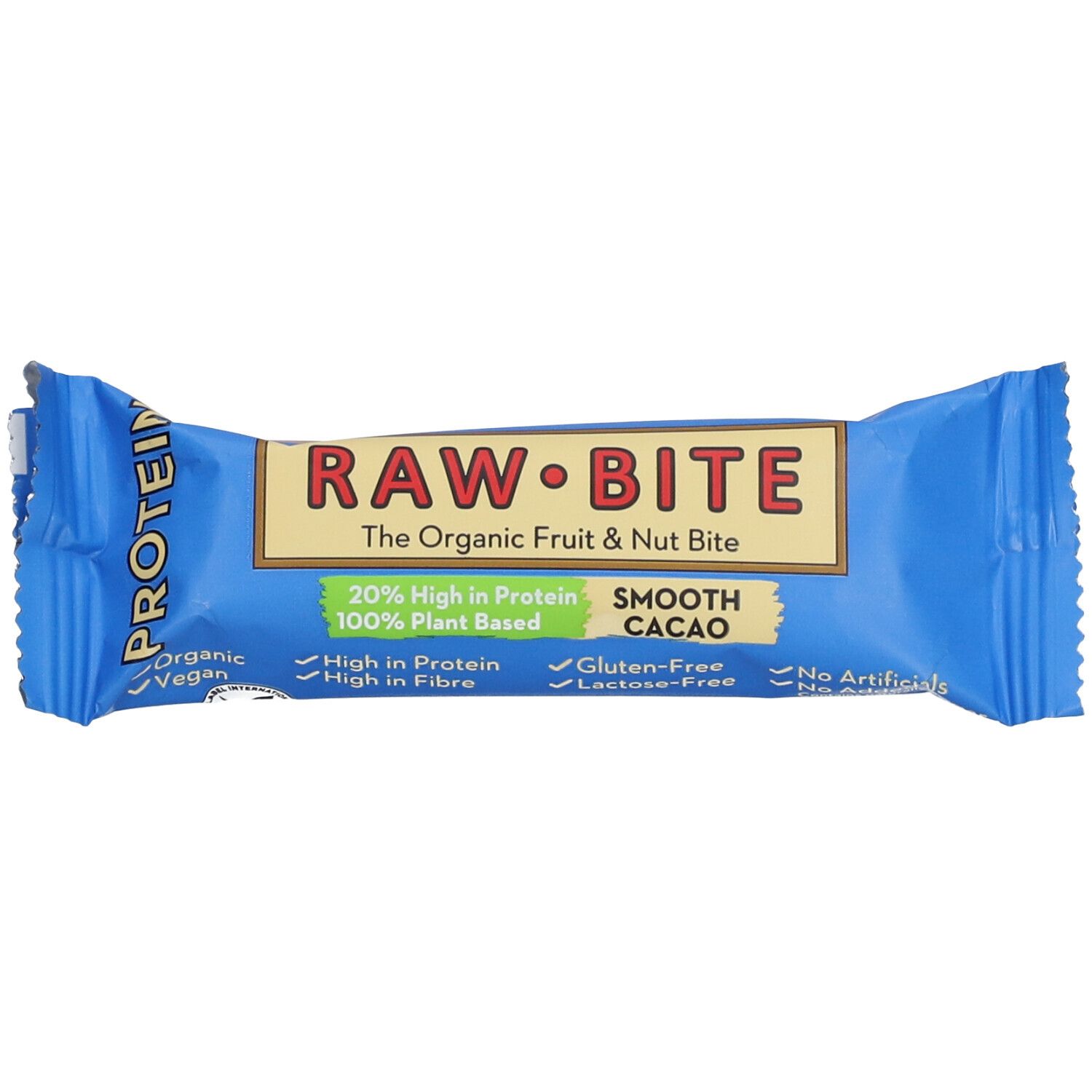 Rawbite - Protein Smooth Cacao Riegel, 45g 10er-Pack 10x45 g Riegel