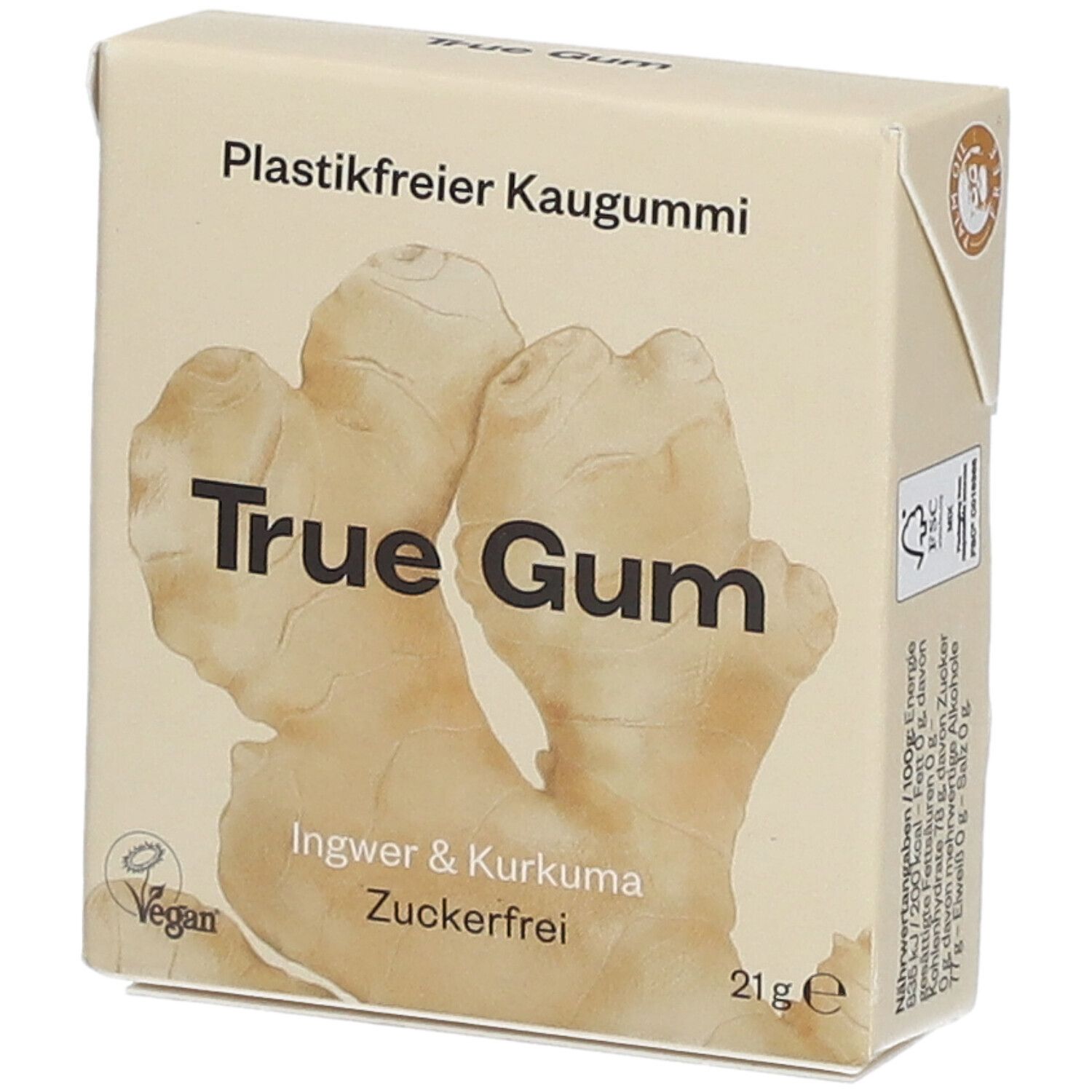 True Gum  Ingwer & Kurkumageschmack