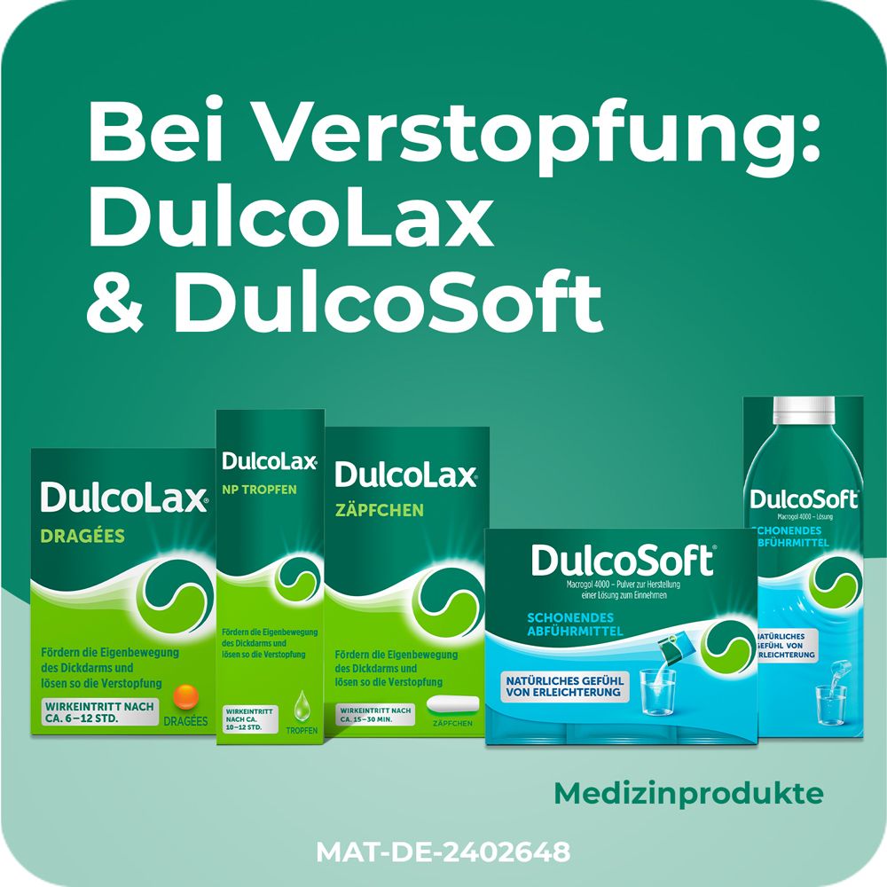 DulcoLax Zäpfchen gegen Verstopfung | Befreien schnell und gut verträglich von Verstopfung | Wirken in ca. 13-30 Min.