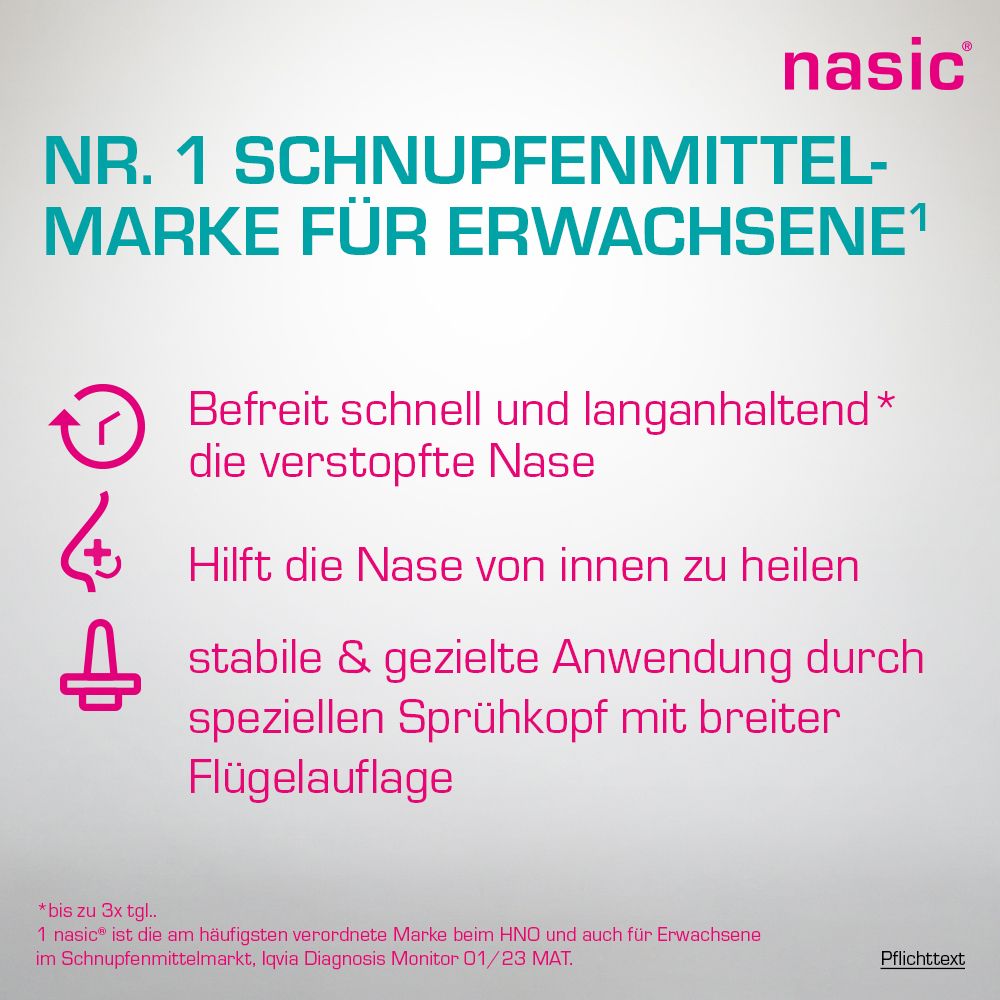 nasic® Nasenspray - Jetzt 10% mit dem Code klosterfrau2025 sparen*