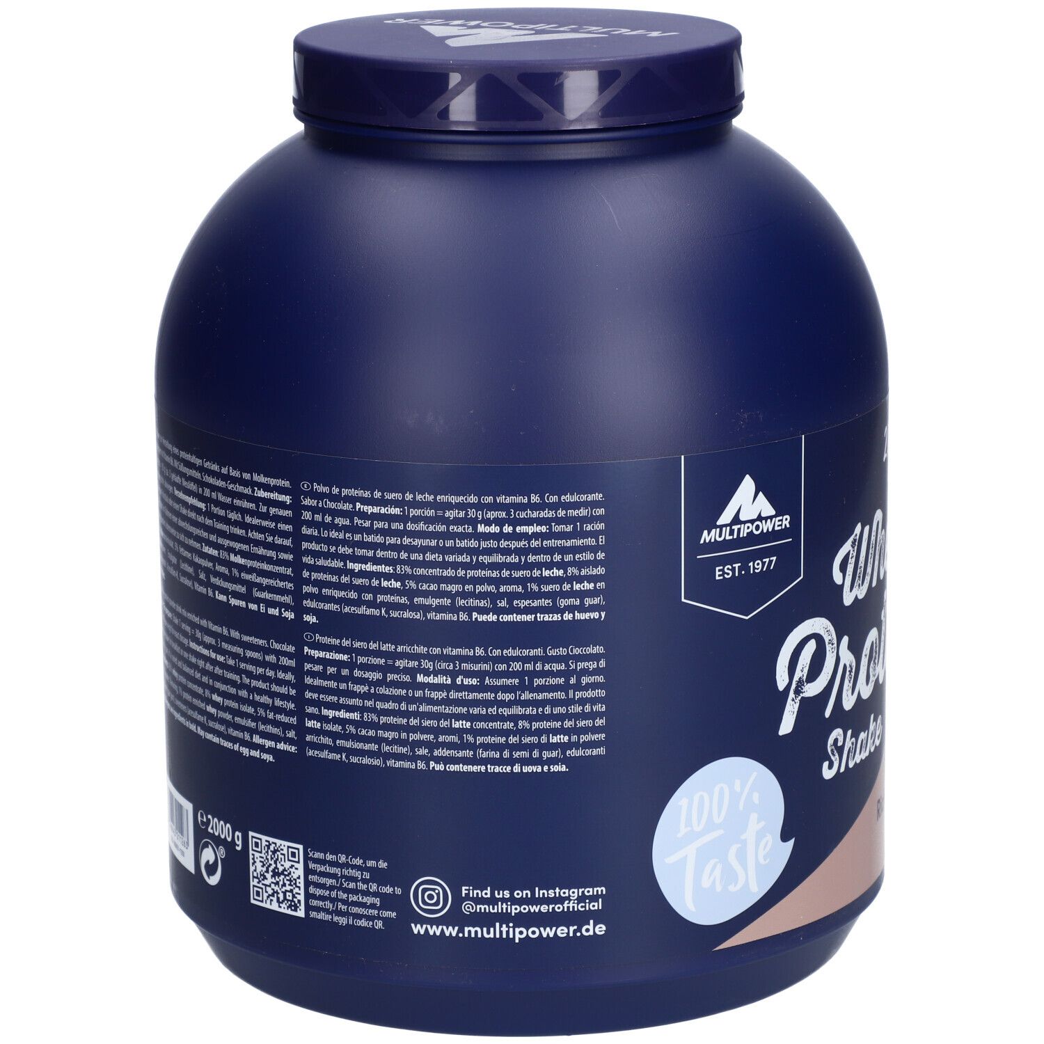 Multipower Whey Protein Schoko 2000g 2000 g Pulver