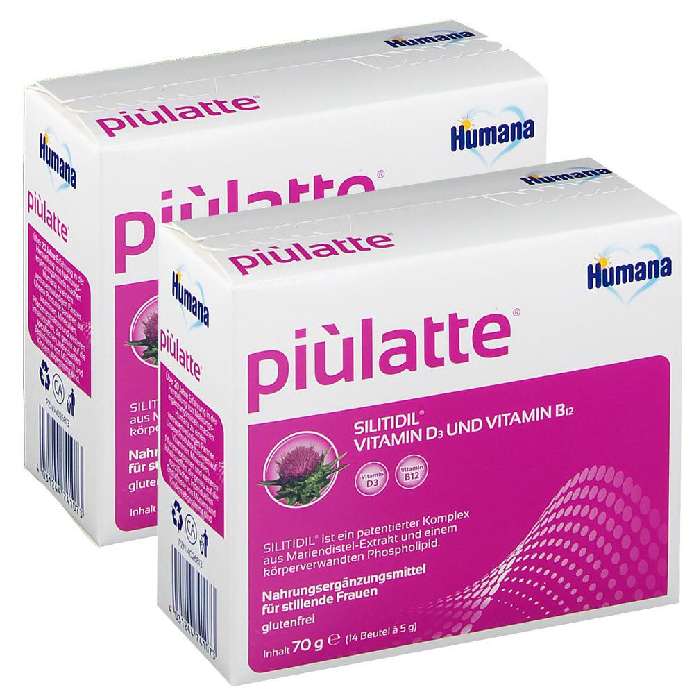 Humana piùlatte® SILITIDIL® Vitamin D3 und Vitamin B12 14x5 g