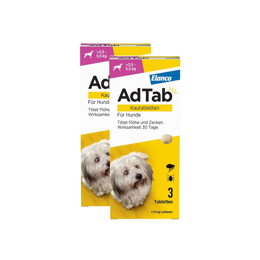 AdTab™ Hund über 2,5 bis 5,5 kg 112 mg