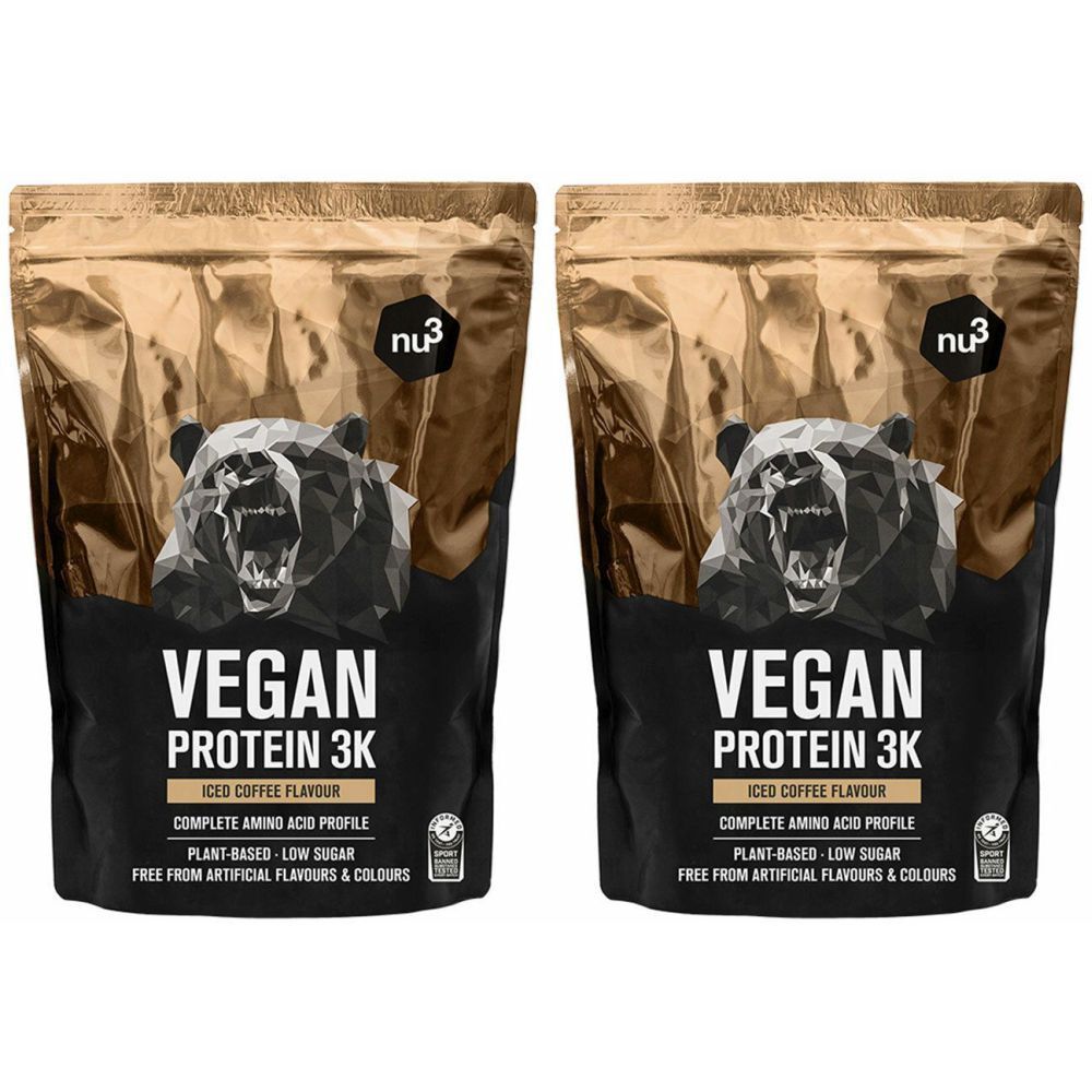 NU3 Vegan Protein 3K Shake, café glacé