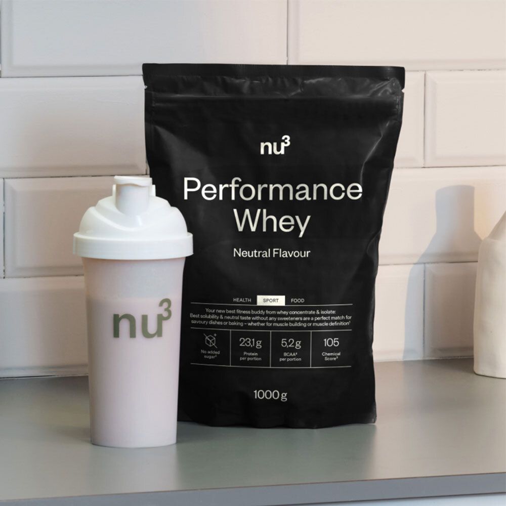 nu3 Performance Whey, Neutral, Pulver Doppelpack 2x1000 g