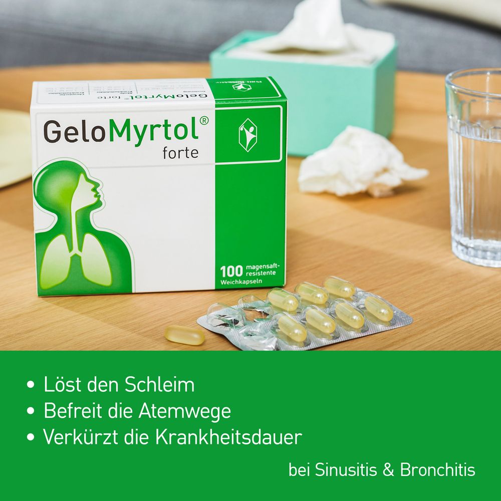 GeloMyrtol forte bei Sinusitis und Bronchitis mit Husten & Schnupfen