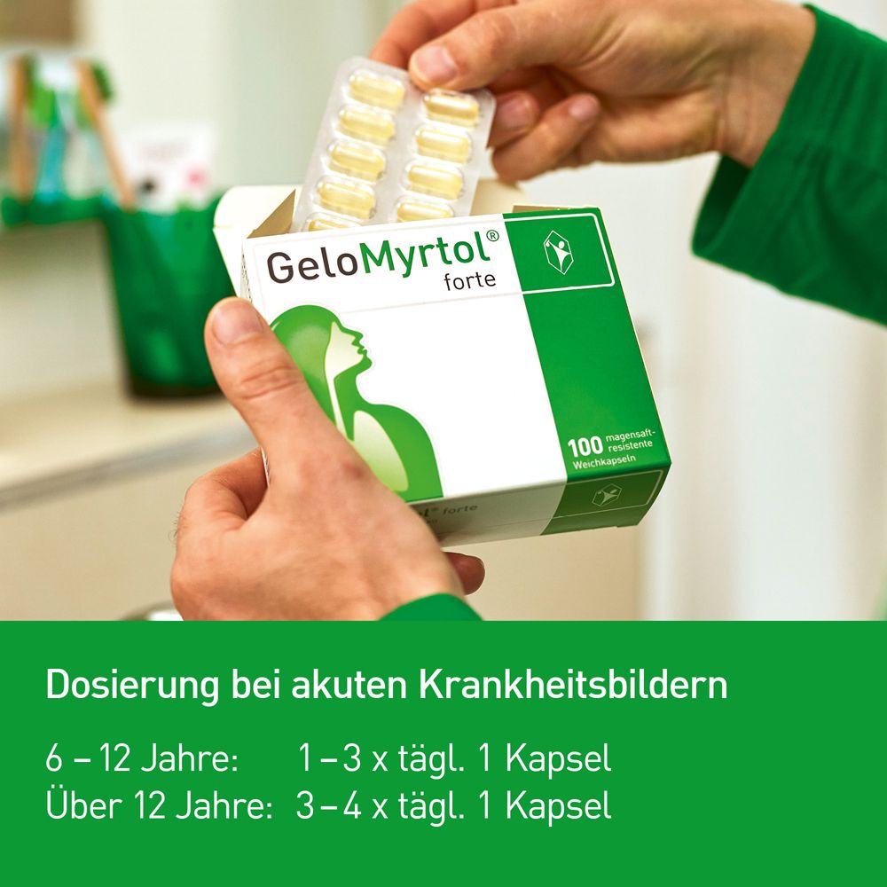 GeloMyrtol forte bei Sinusitis und Bronchitis mit Husten & Schnupfen