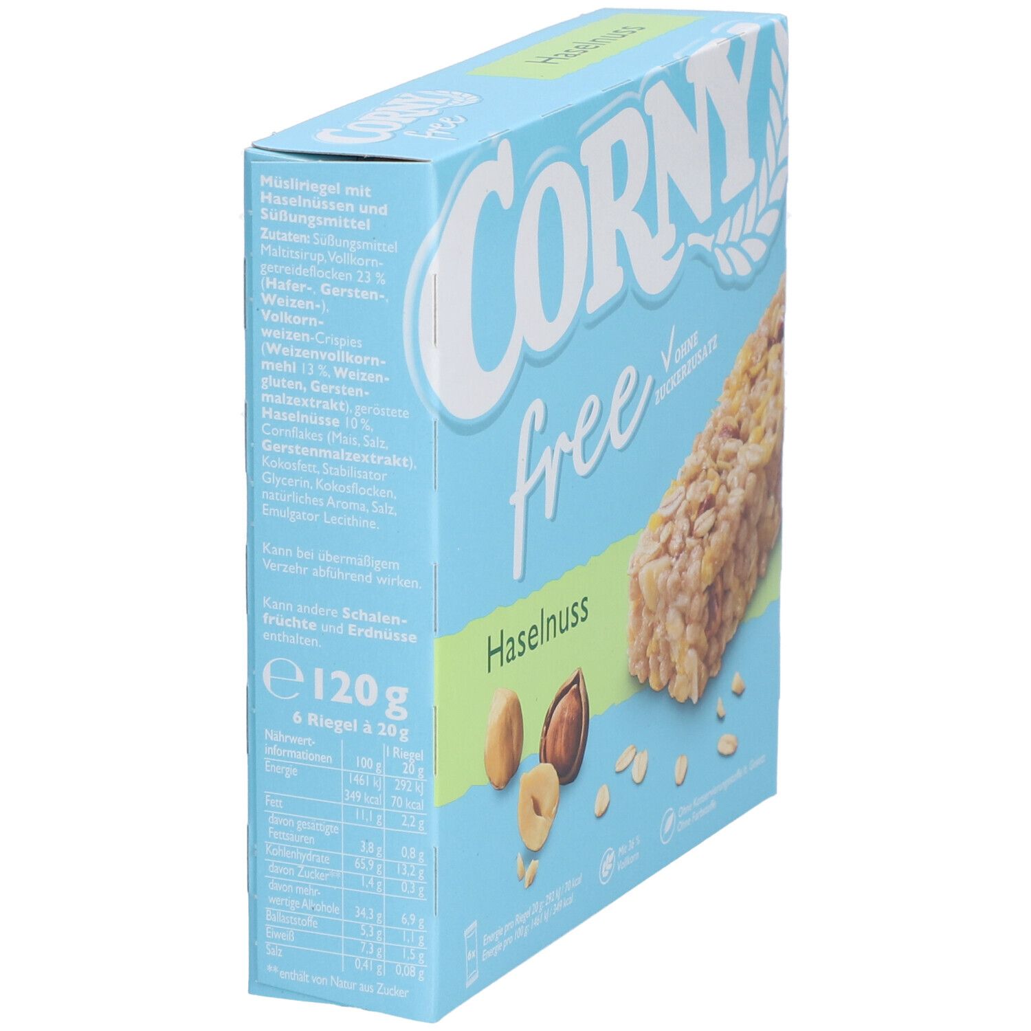 Corny free Haselnuss 6 St Riegel