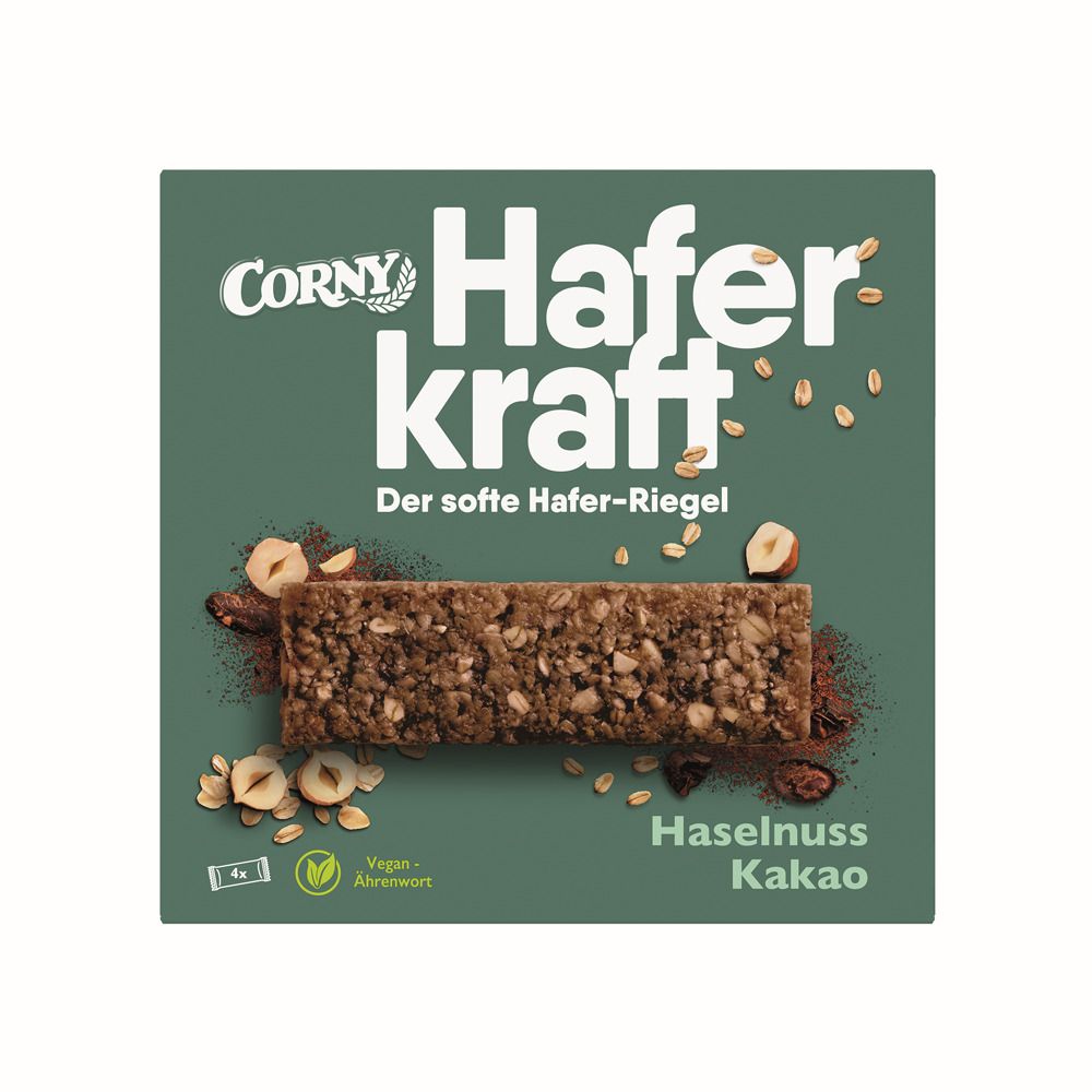 Corny Haferkraft Faltschachtel Haselnuss Kakao 4 St Riegel