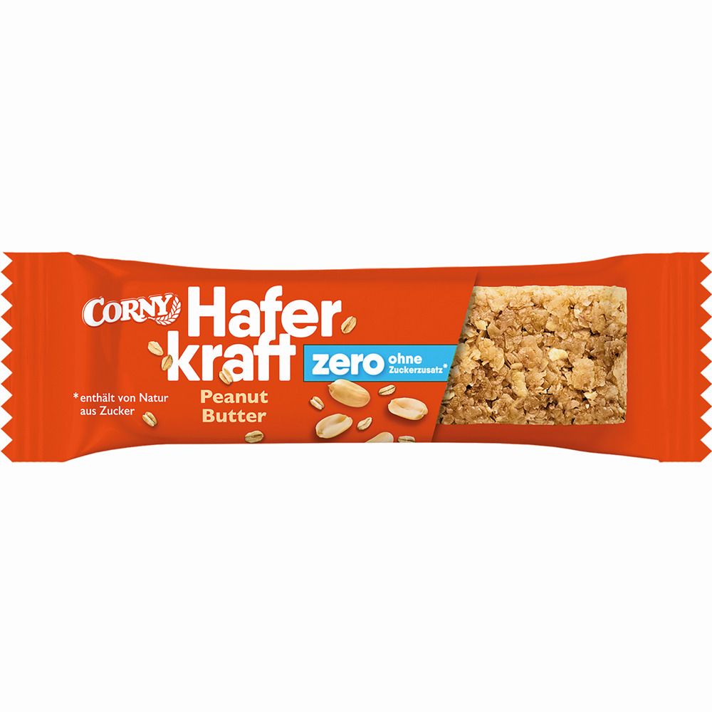 Corny Haferkraft Zero Faltschachtel Peanut-Butter 4 St Riegel