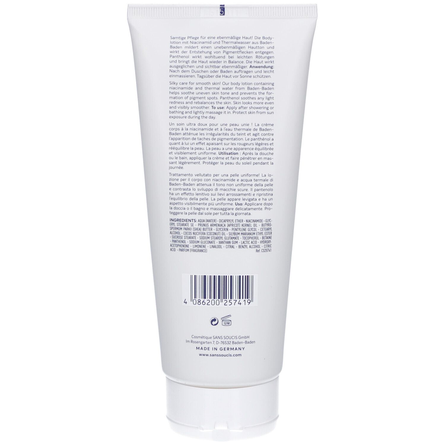 Sans Soucis Body Elixir Ebenmäßigkeit Niacinamid Körperlotion