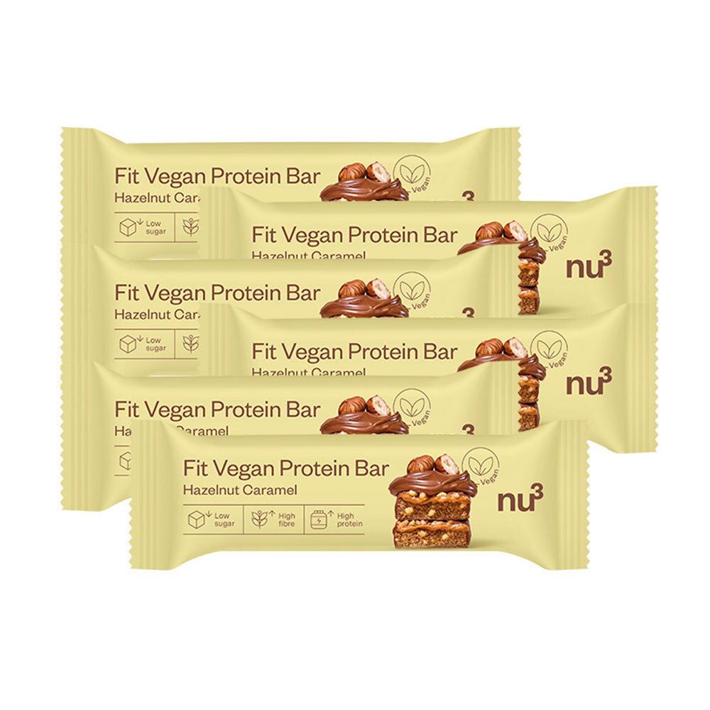 NU3 Fit Vegan Protein Bar Noisettes-Caramel