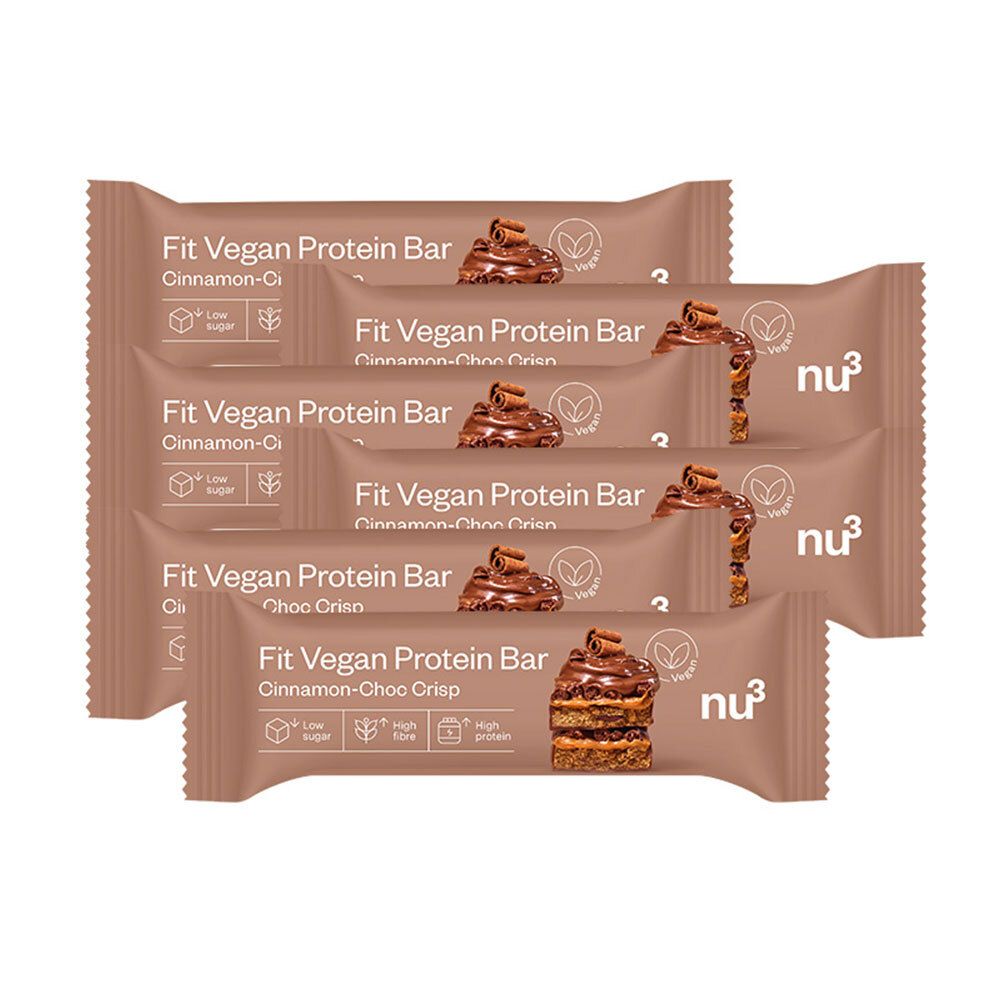 NU3 Fit Vegan Protein Bar Cannelle et chocolat croustillant