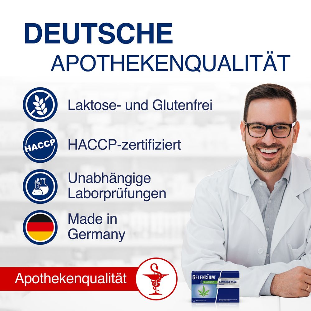 Deutsche Apothekenqualität: Laktosefrei, glutenfrei, HACCP-zertifiziert, Made in Germany.