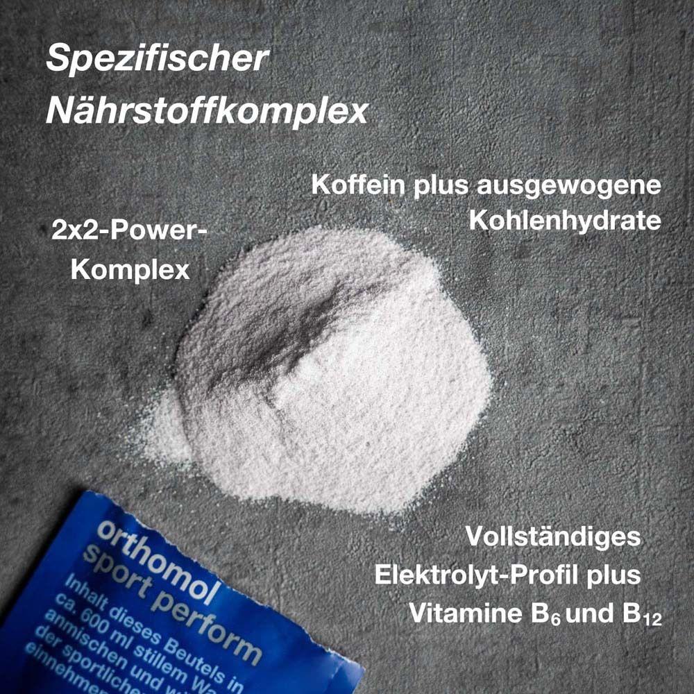 Orthomol Sport perform - Elektrolyte für Leistungsfähigkeit während des Sports - mit Vitamin B12, Magnesium und Calcium - Granulat
